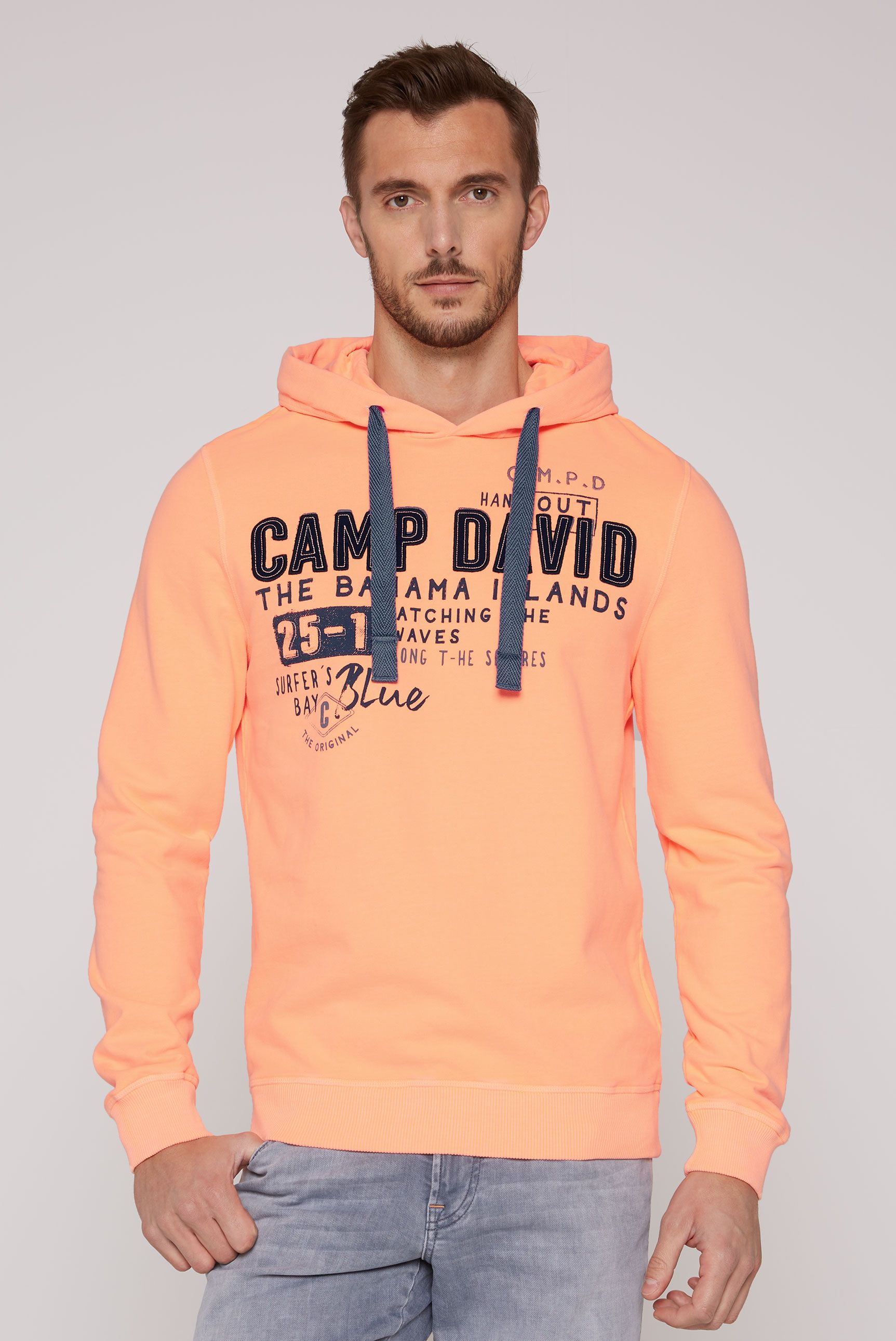 CAMP DAVID Kapuzensweatshirt, mit Schriftzügen von camp david