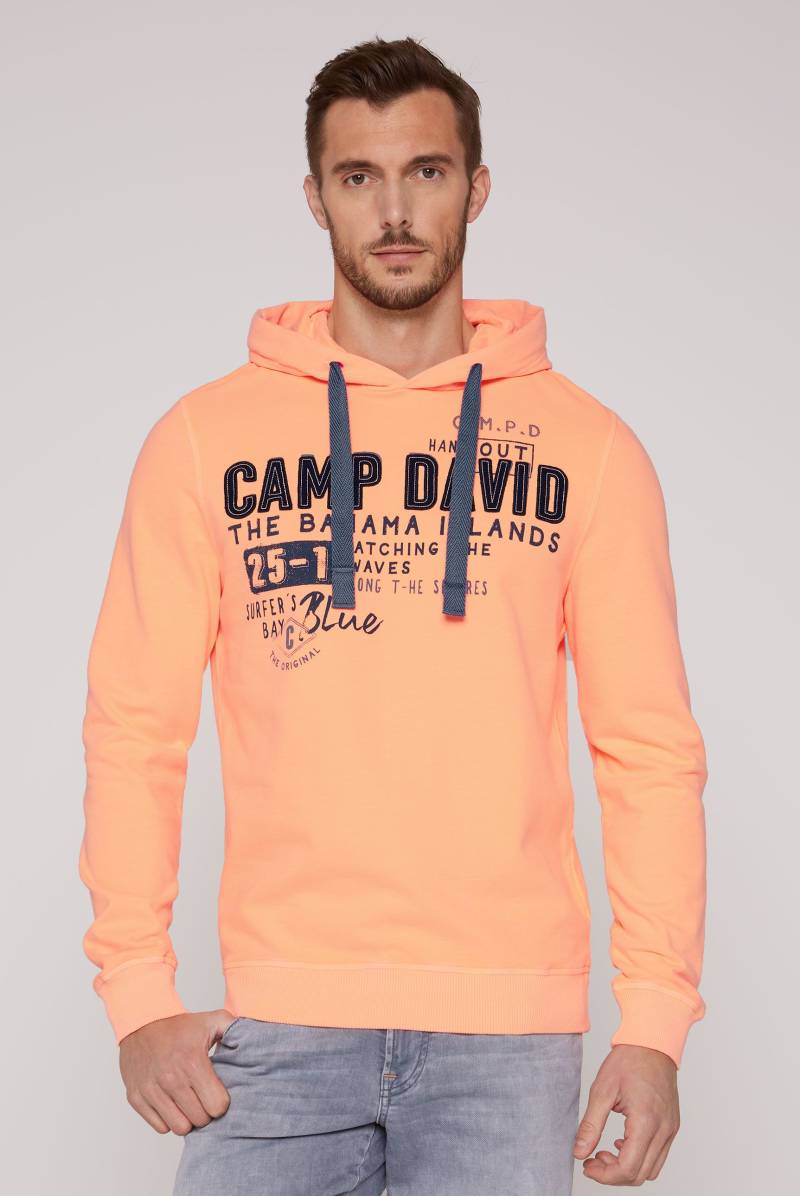 CAMP DAVID Kapuzensweatshirt, mit Schriftzügen von camp david