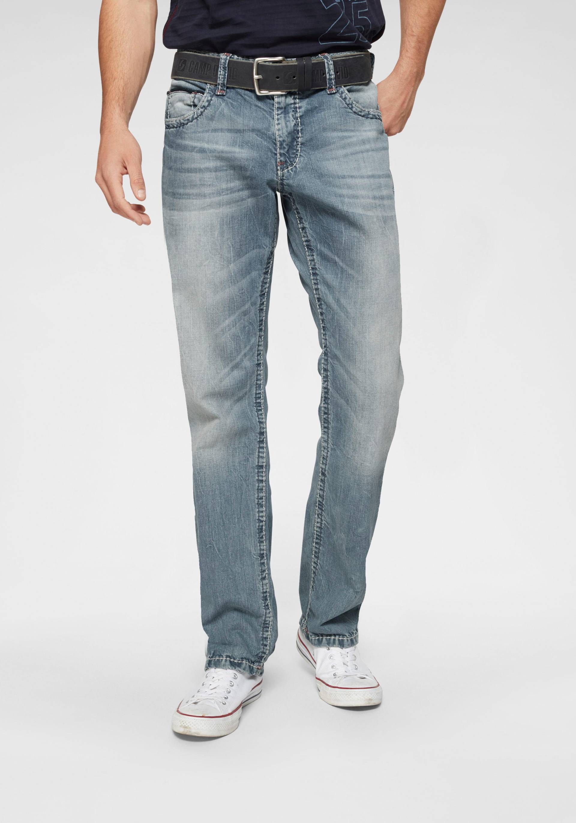 CAMP DAVID Loose-fit-Jeans, mit markanten Nähten und Stretch von camp david