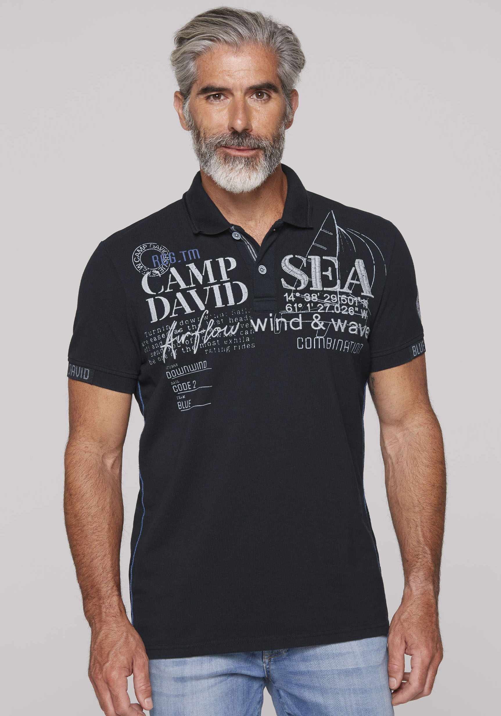 CAMP DAVID Poloshirt, mit Logo-Applikationen CAMP DAVID Poloshirt, mit Logo-Applikationen von camp david