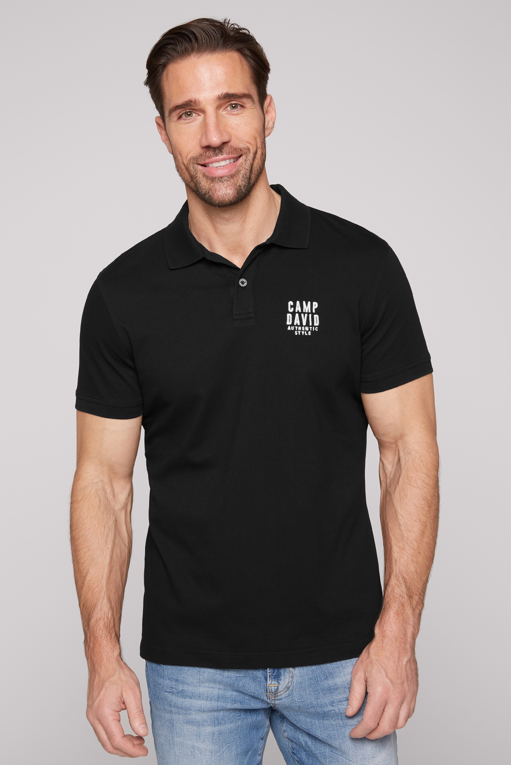 CAMP DAVID Poloshirt, mit kleiner Logo-Stickerei auf Brusthöhe CAMP DAVID Poloshirt, mit kleiner Logo-Stickerei auf Brusthöhe von camp david
