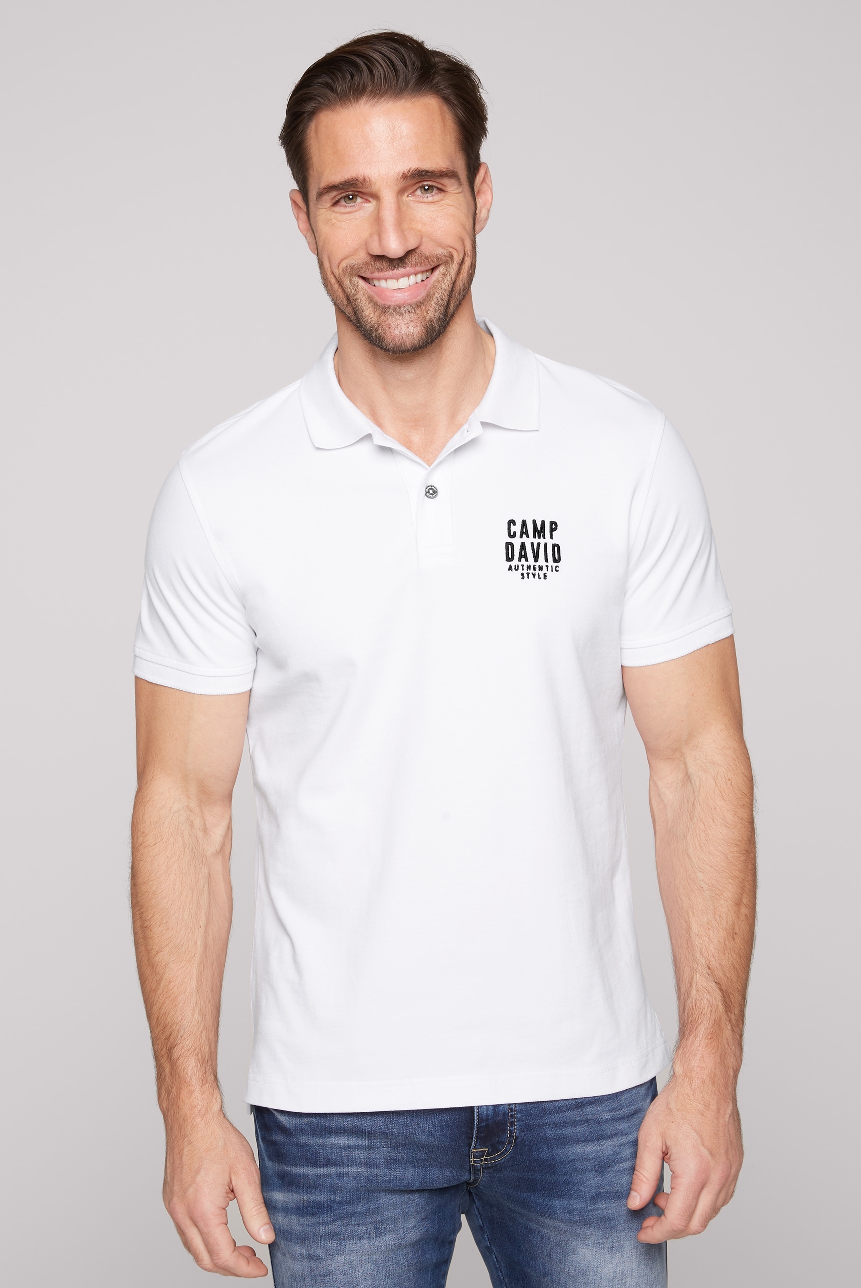 CAMP DAVID Poloshirt, mit kleiner Logo-Stickerei auf Brusthöhe CAMP DAVID Poloshirt, mit kleiner Logo-Stickerei auf Brusthöhe von camp david