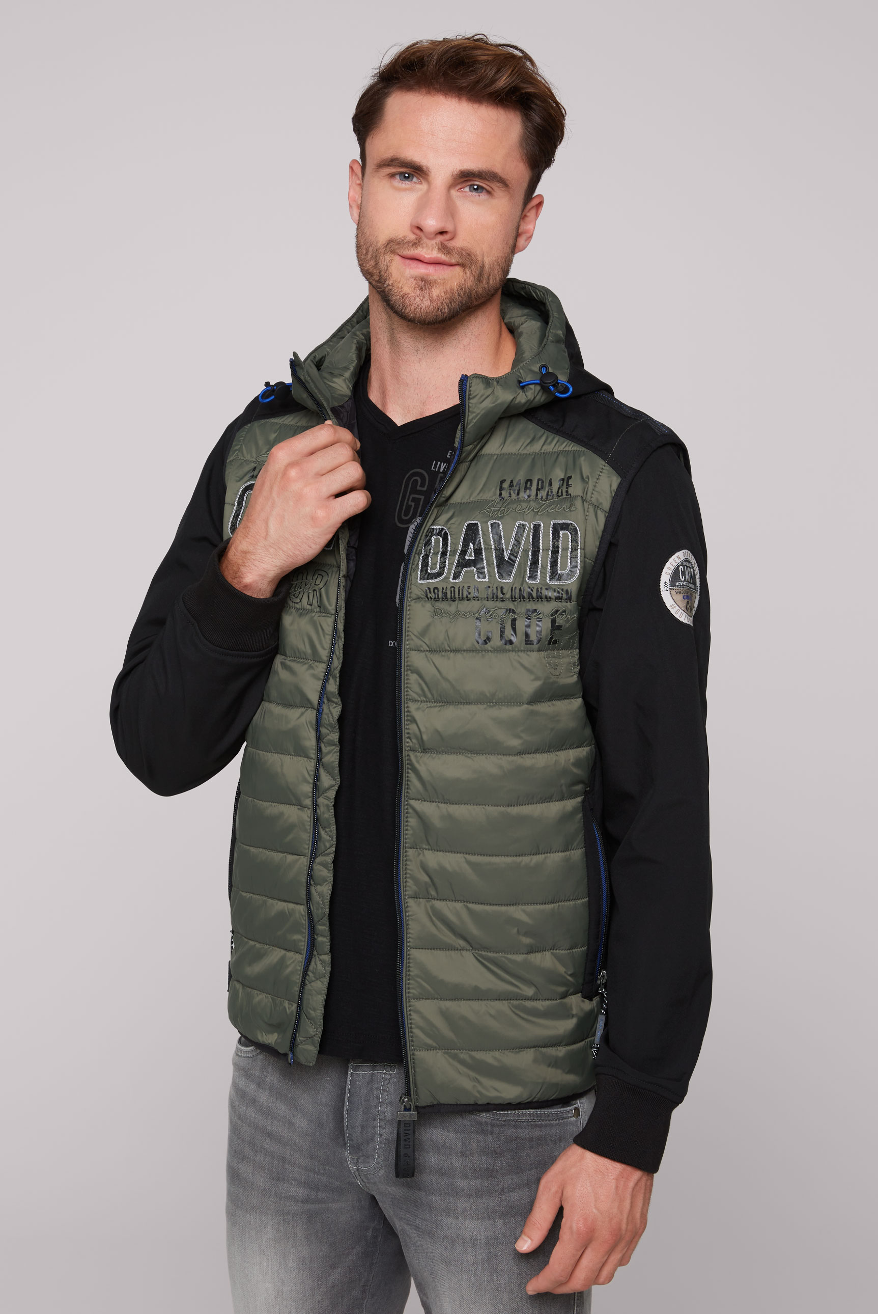 CAMP DAVID Softshelljacke, mit Kapuze, mit abtrennbaren Ärmeln von camp david