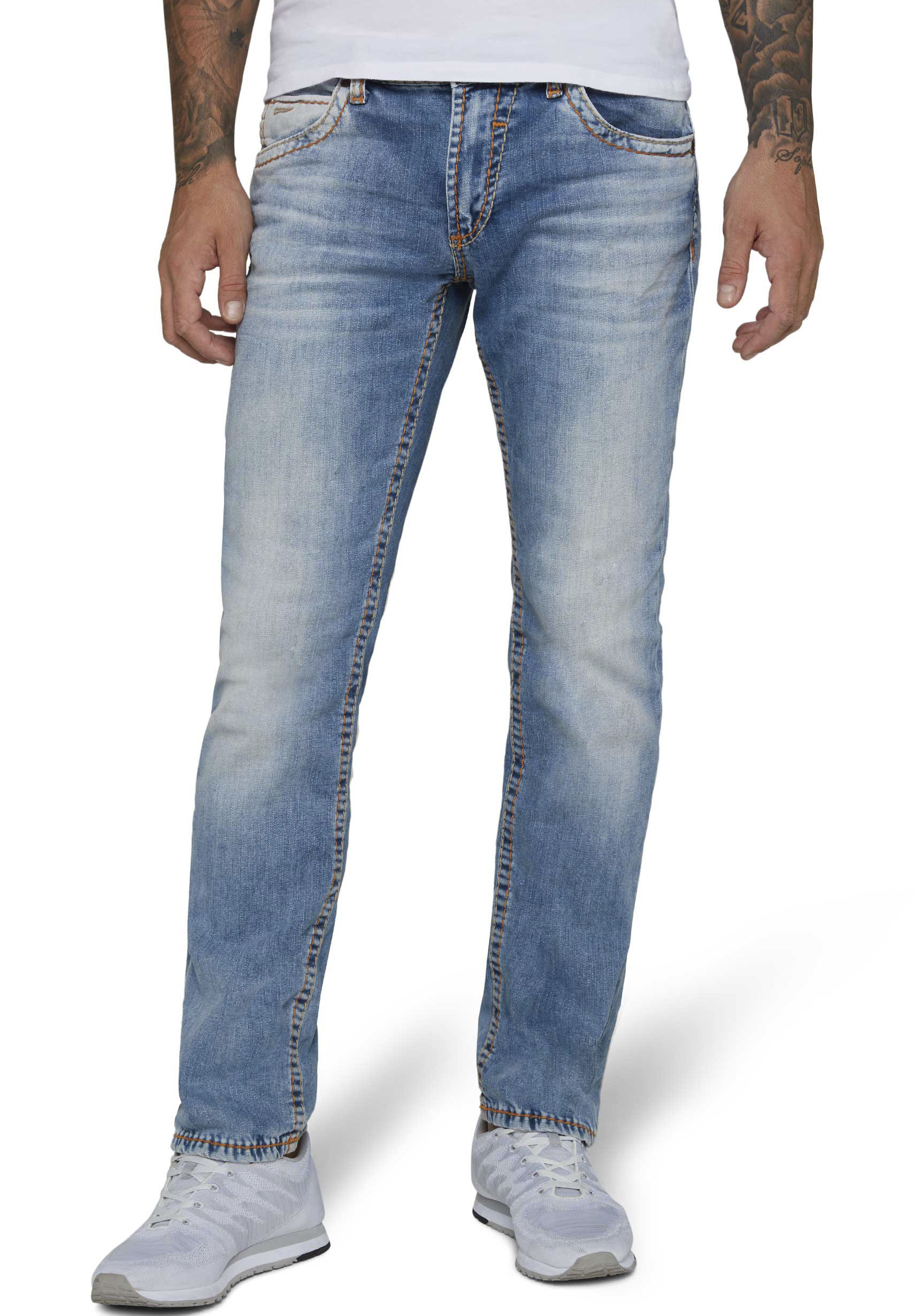 CAMP DAVID Straight-Jeans »NI:CO:R611«, mit markanten Steppnähten von camp david