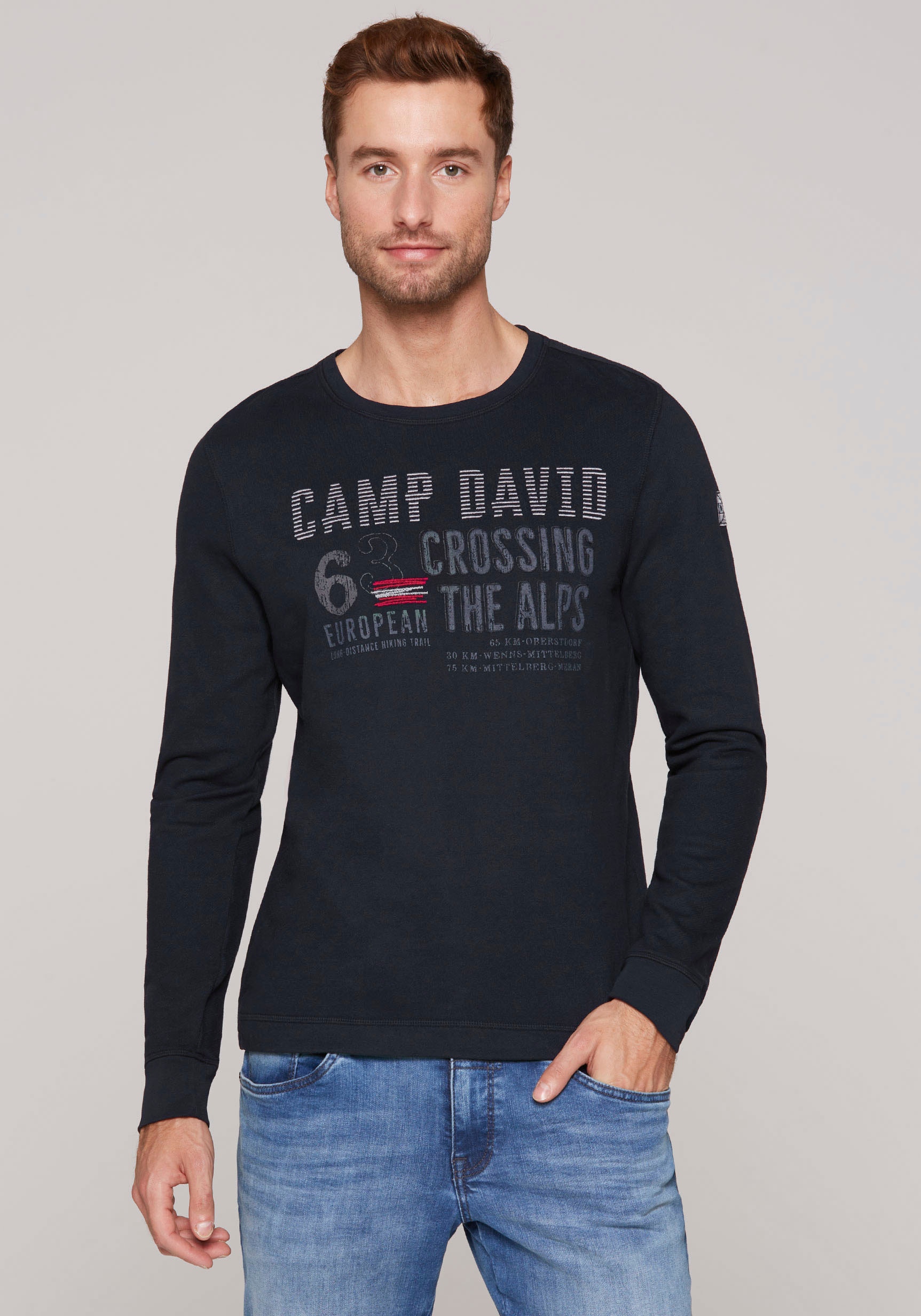 CAMP DAVID Sweatshirt, mit Prints und Stickereien von camp david