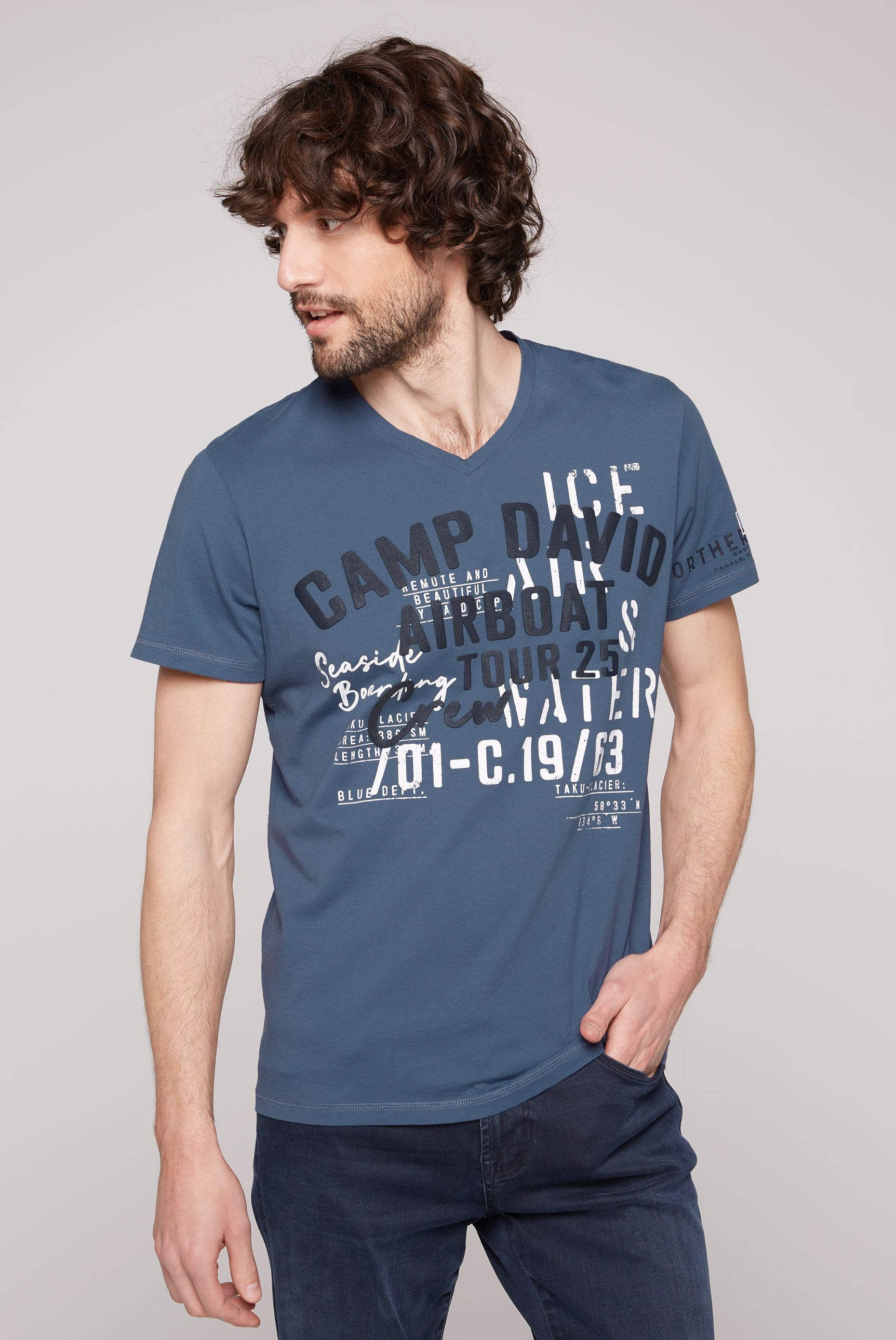 CAMP DAVID T-Shirt, mit Logo-Artworks von camp david