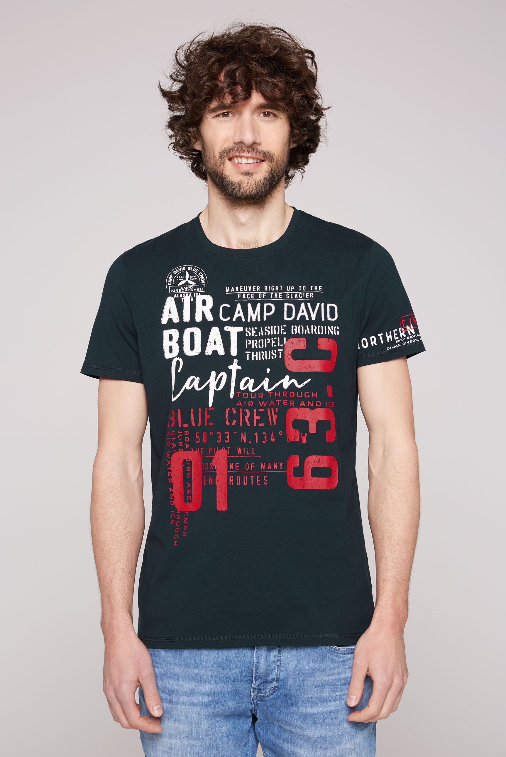 CAMP DAVID T-Shirt, mit Logo-Artworks von camp david