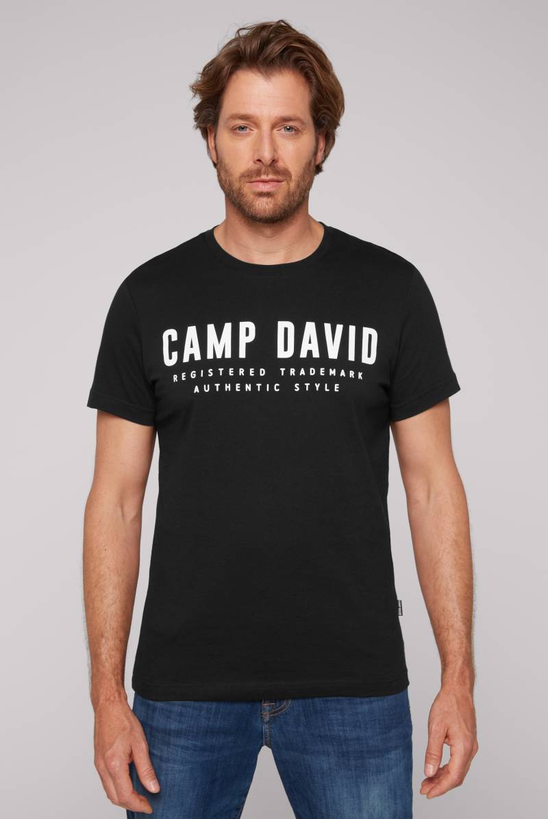 CAMP DAVID T-Shirt, mit Logo Print auf der Vorderseite von camp david