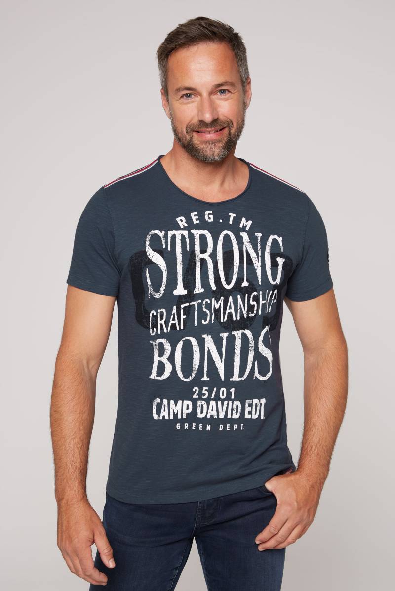 CAMP DAVID T-Shirt, mit Logoprints vorne und hinten von camp david