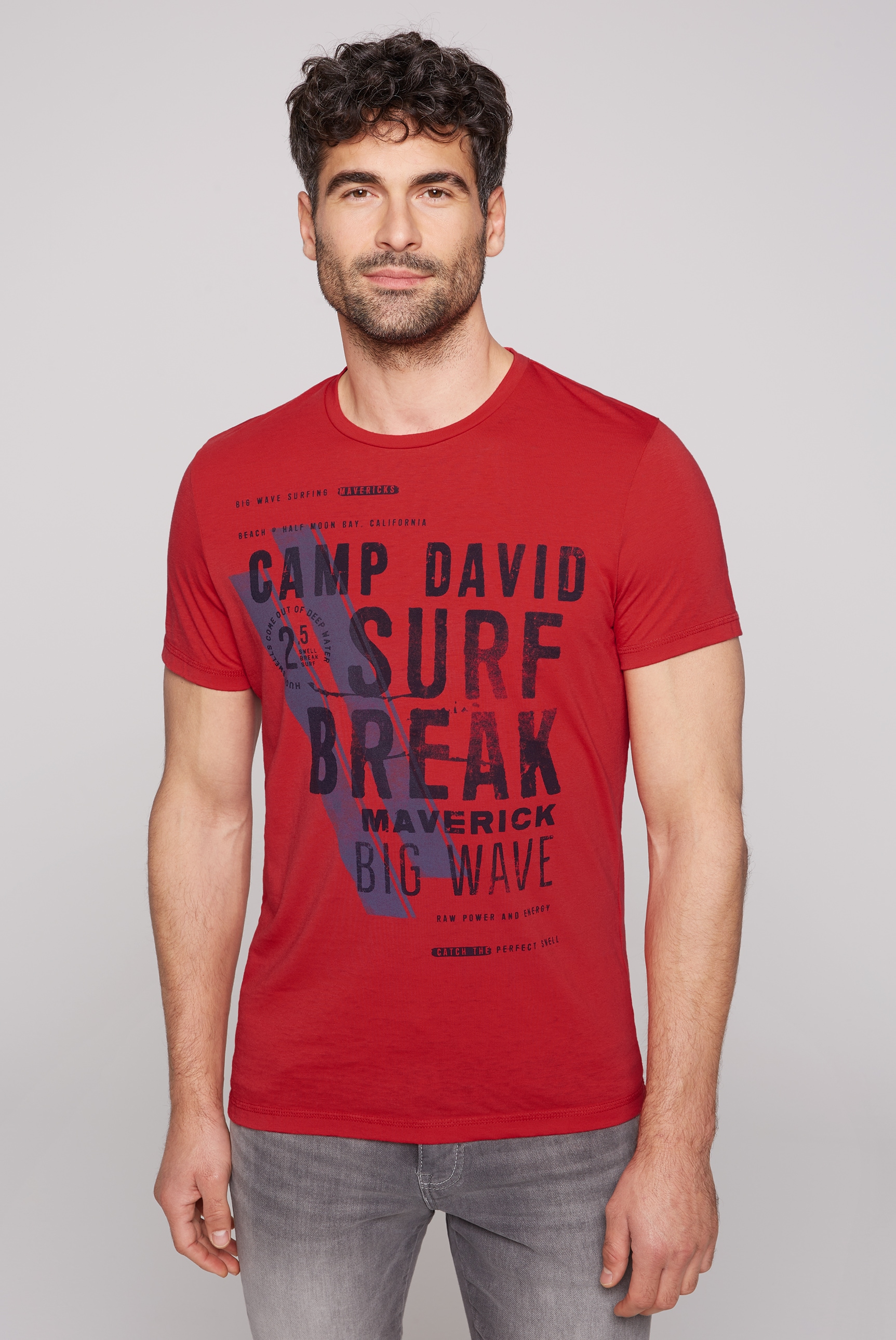 CAMP DAVID T-Shirt, in vorgewaschner Optik von camp david