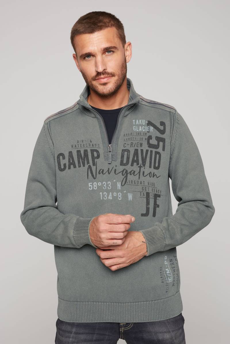 CAMP DAVID Troyer, mit Logoprints vorne und hinten von camp david