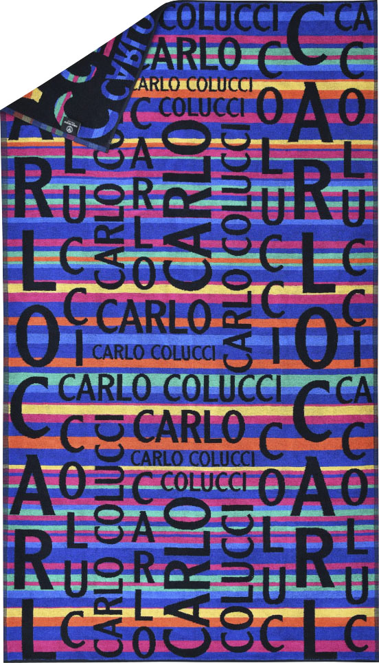 CARLO COLUCCI Strandtuch »Matteo«, (1 St., Strandtuch 100 x 180 cm), in auffälliger Jacquard-Optik und Carlo Colucci Schriftzügen von carlo colucci