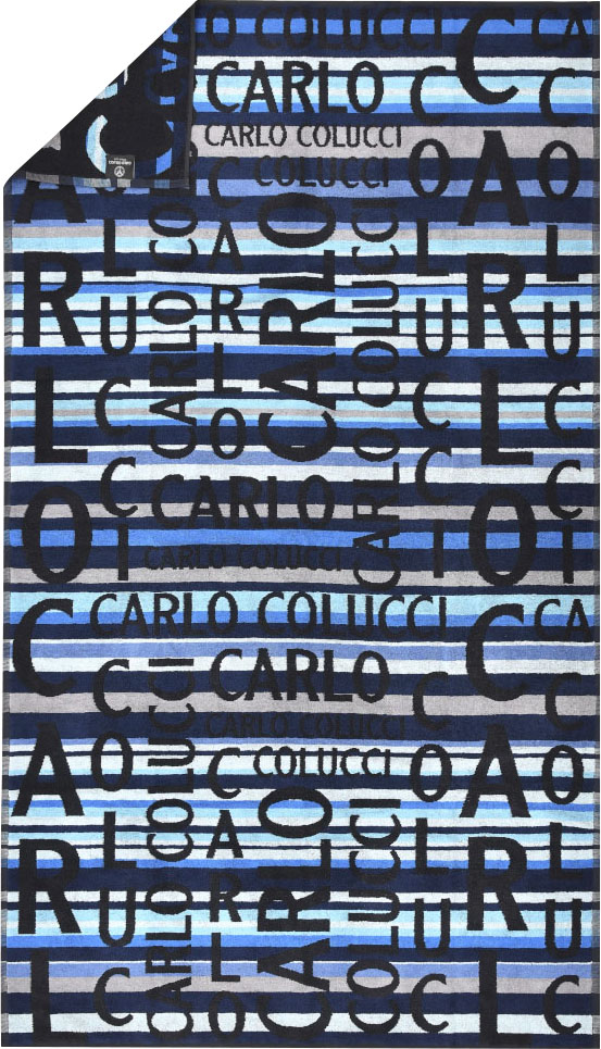 CARLO COLUCCI Strandtuch »Matteo«, (1 St., Strandtuch 100 x 180 cm), in auffälliger Jacquard-Optik und Carlo Colucci Schriftzügen von carlo colucci