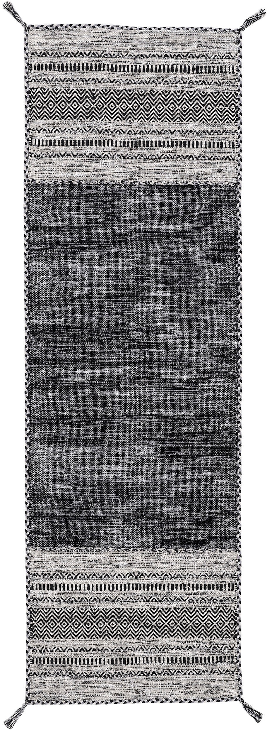 carpetfine Läufer »Kelim Azizi«, rechteckig, 5 mm Höhe, Baumwolle, Wendeteppich mit Fransen, Wohnzimmer carpetfine Läufer »Kelim Azizi«, rechteckig, 5 mm Höhe, Baumwolle, Wendeteppich mit Fransen, Wohnzimmer von carpetfine