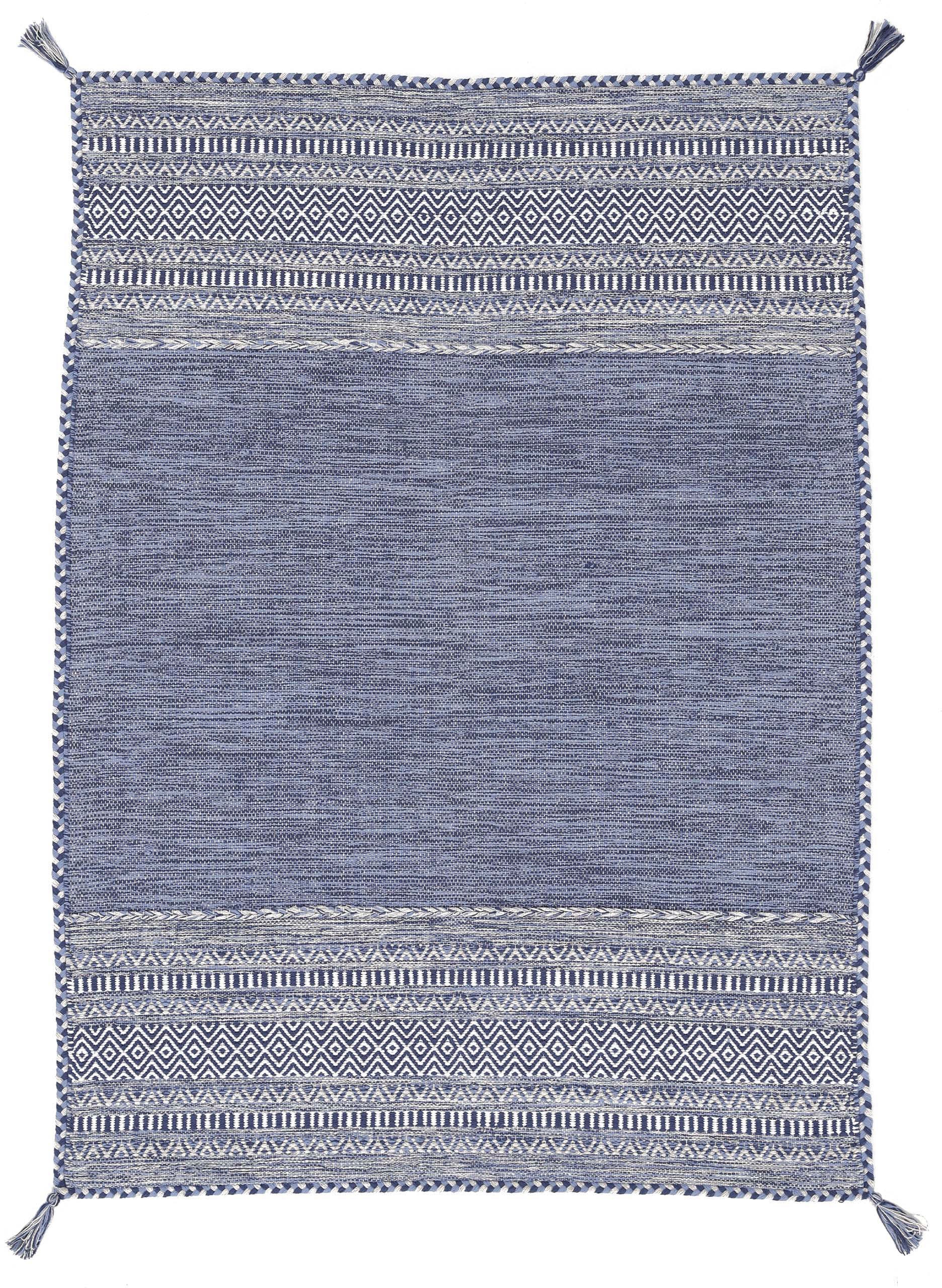 carpetfine Teppich »Kelim Azizi«, rechteckig, Baumwolle, Wendeteppich mit Fransen, Wohnzimmer von carpetfine