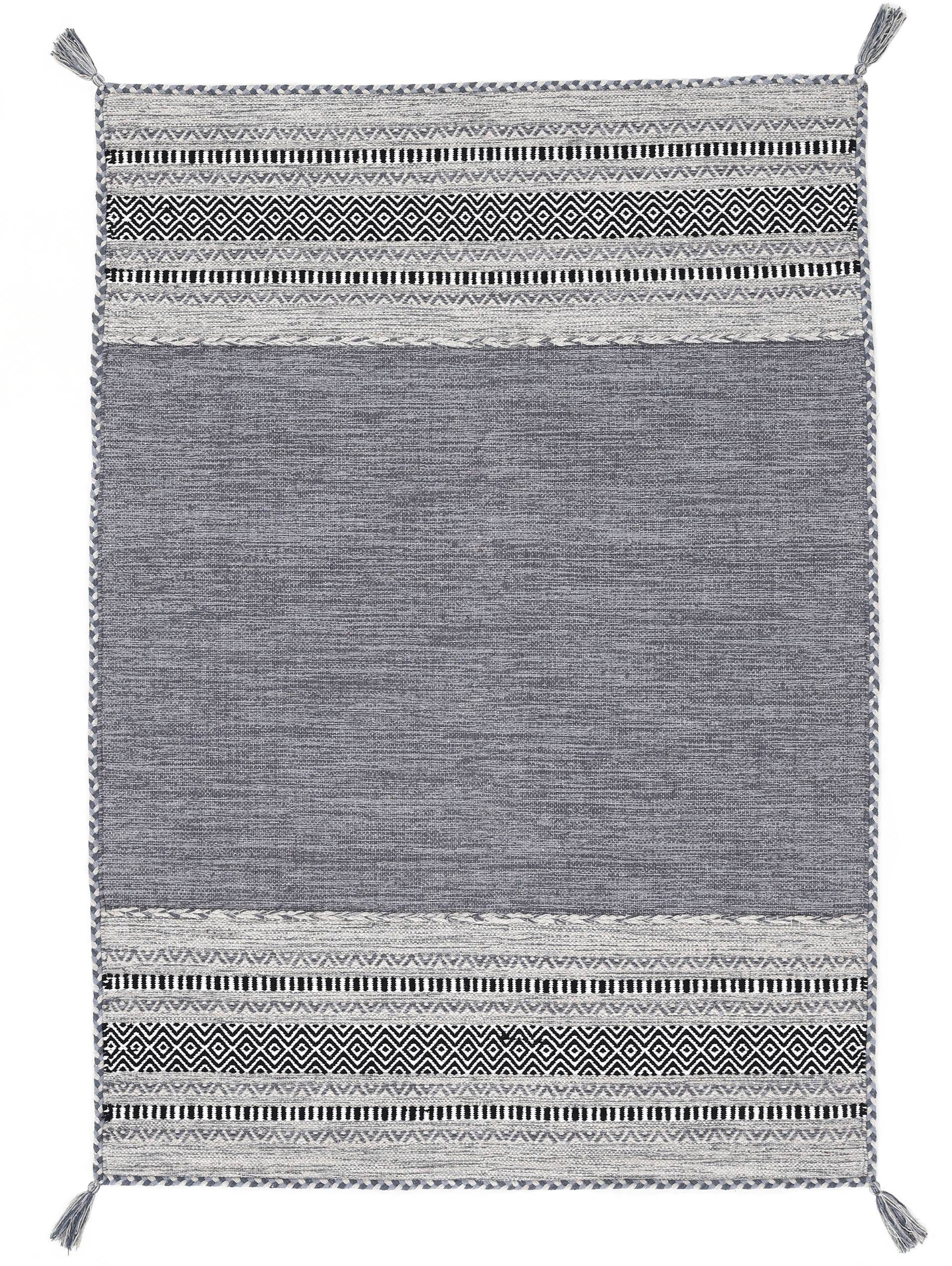 carpetfine Teppich »Kelim Azizi«, rechteckig, 5 mm Höhe, Baumwolle, Wendeteppich mit Fransen, Wohnzimmer carpetfine Teppich »Kelim Azizi«, rechteckig, 5 mm Höhe, Baumwolle, Wendeteppich mit Fransen, Wohnzimmer von carpetfine