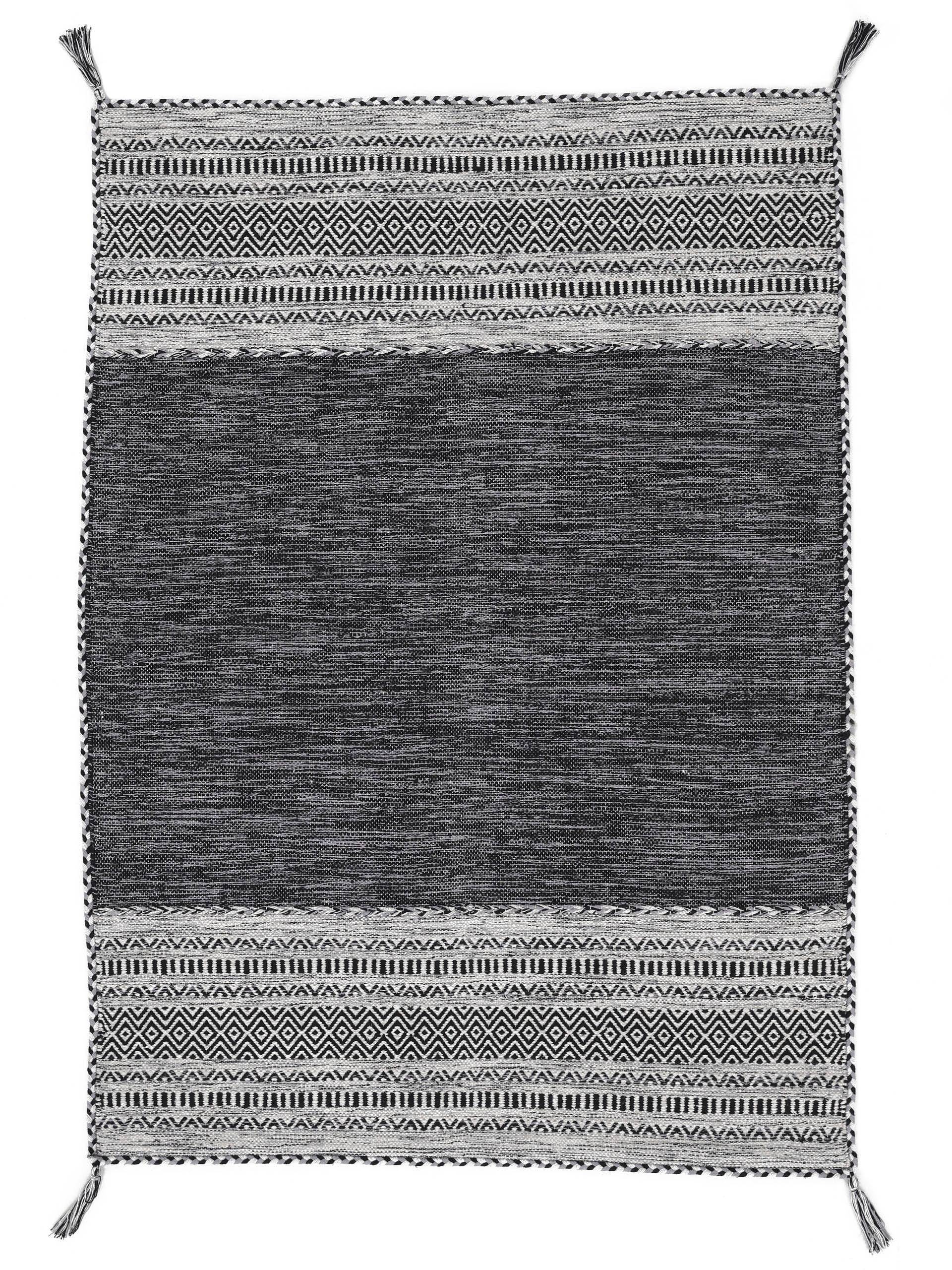 carpetfine Teppich »Kelim Azizi«, rechteckig, 5 mm Höhe, Baumwolle, Wendeteppich mit Fransen, Wohnzimmer carpetfine Teppich »Kelim Azizi«, rechteckig, 5 mm Höhe, Baumwolle, Wendeteppich mit Fransen, Wohnzimmer von carpetfine