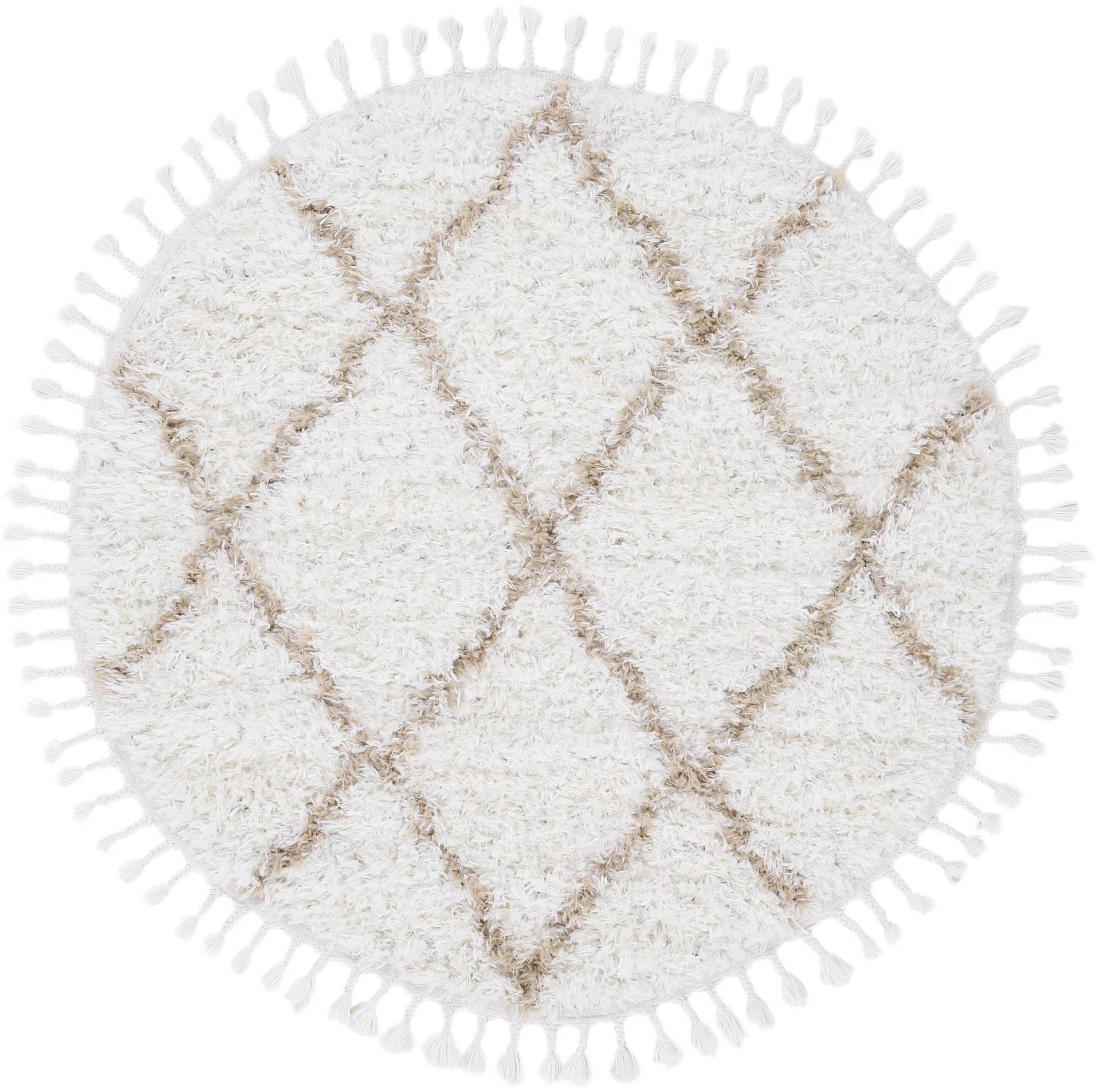 carpetfine Hochflor-Teppich »Eddy«, rund, 30 mm Höhe, Shaggy Langflor mit Fransen, starke Grössenauswahl, Wohnzimmer carpetfine Hochflor-Teppich »Eddy«, rund, 30 mm Höhe, Shaggy Langflor mit Fransen, starke Grössenauswahl, Wohnzimmer von carpetfine