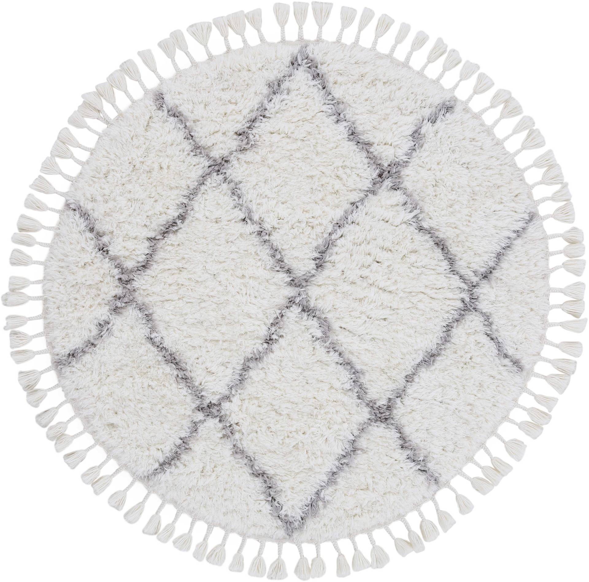 carpetfine Hochflor-Teppich »Eddy«, rund, 30 mm Höhe, Shaggy Langflor mit Fransen, starke Grössenauswahl, Wohnzimmer carpetfine Hochflor-Teppich »Eddy«, rund, 30 mm Höhe, Shaggy Langflor mit Fransen, starke Grössenauswahl, Wohnzimmer von carpetfine