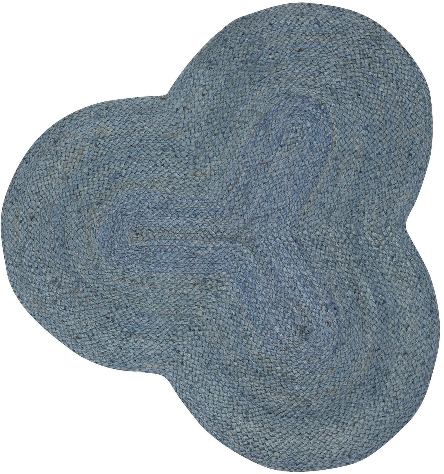 carpetfine Teppich »Alia Juteteppich«, wolkenförmig, handgewebt aus Jute, Naturteppich, Sonderform blau, Boho Style, uni von carpetfine