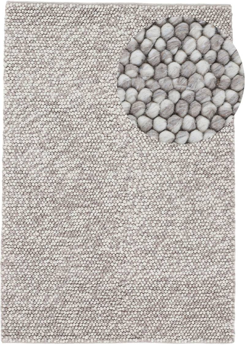 carpetfine Teppich »Calo«, rechteckig, 16 mm Höhe, Handweb Teppich, Uni Farben, meliert, handgewebt, 70% Wolle von carpetfine