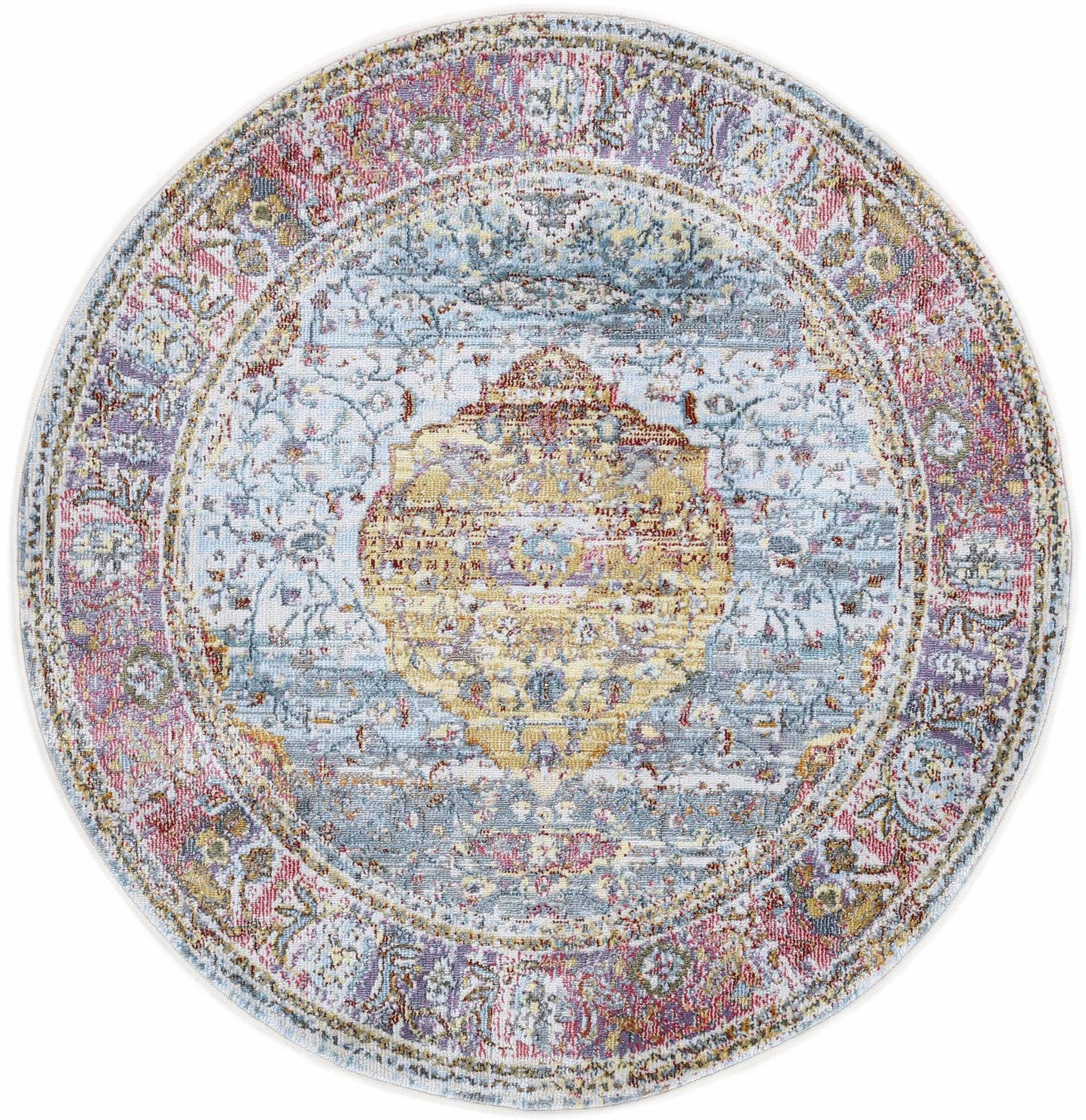 carpetfine Teppich »Esha«, rund, 8 mm Höhe, Vintage Orient Look, in schöner Farbgebung, Wohnzimmer carpetfine Teppich »Esha«, rund, 8 mm Höhe, Vintage Orient Look, in schöner Farbgebung, Wohnzimmer von carpetfine