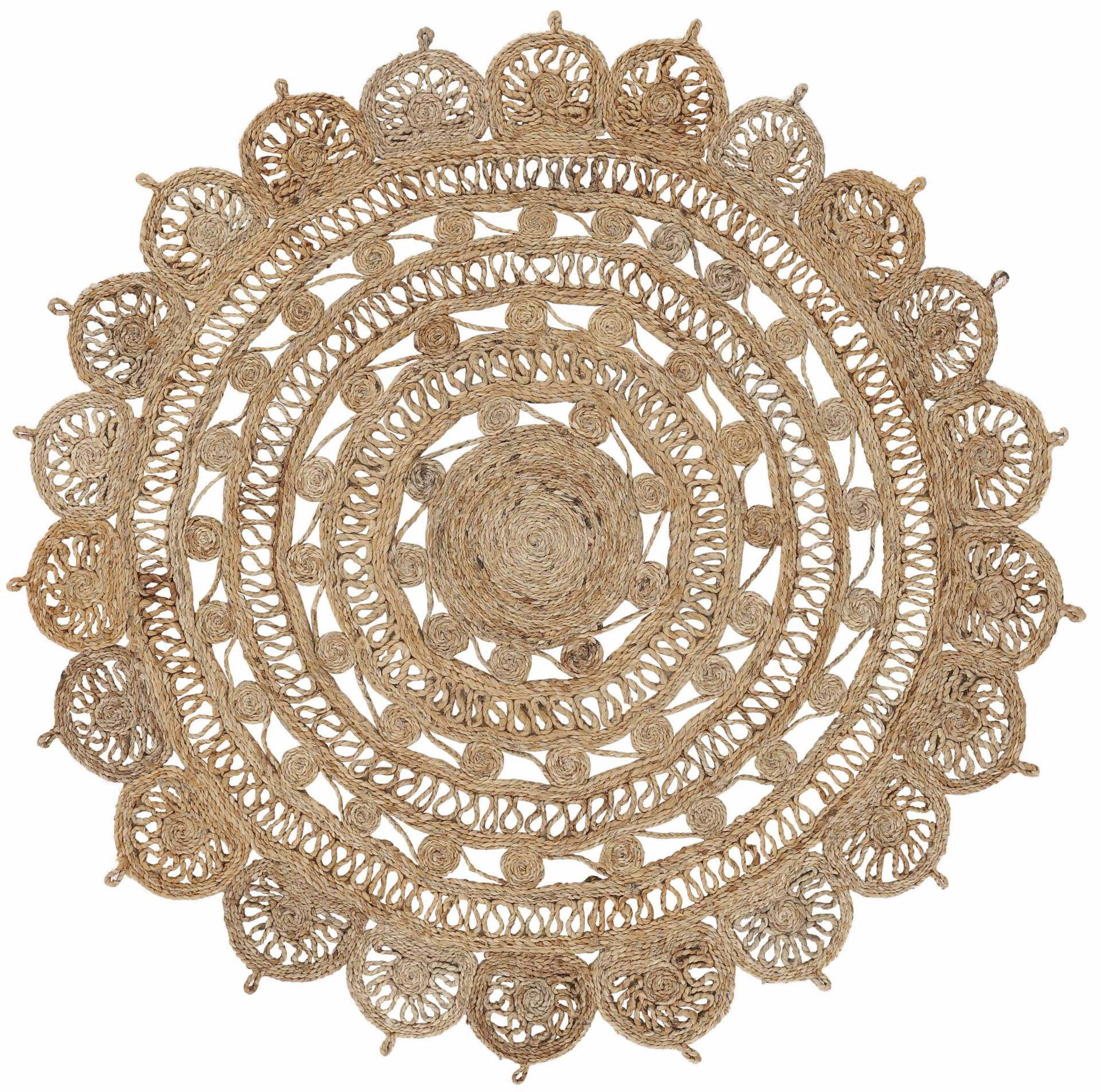 carpetfine Teppich »Cate Juteteppich Naturfaser«, rund, 5 mm Höhe, 100 % geflochtene Jute, beidseitig nutzbar, nachhaltig carpetfine Teppich »Cate Juteteppich Naturfaser«, rund, 5 mm Höhe, 100 % geflochtene Jute, beidseitig nutzbar, nachhaltig von carpetfine
