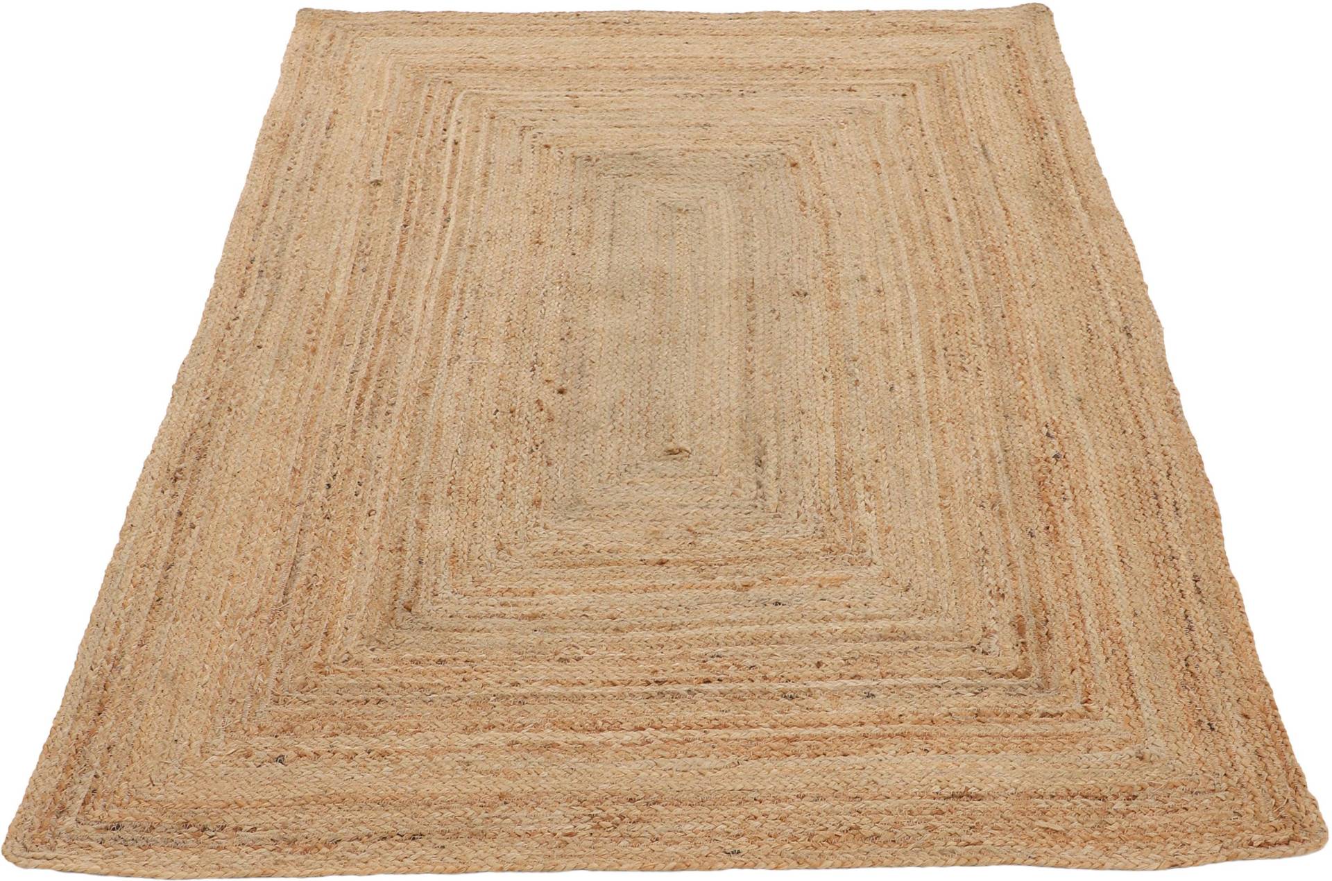 carpetfine Teppich »Nele Juteteppich Naturfaser«, rechteckig, 6 mm Höhe, geflochtener Wendeteppich aus 100% Jute, quadratisch und als Läufer von carpetfine