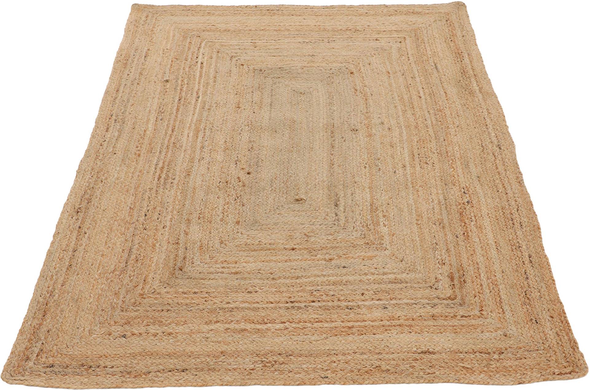 carpetfine Teppich »Nele Juteteppich Naturfaser«, rechteckig, geflochtener Wendeteppich aus 100% Jute, quadratisch und als Läufer von carpetfine
