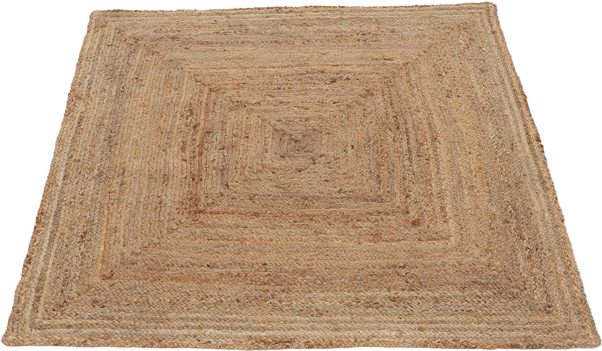 carpetfine Teppich »Nele Juteteppich Naturfaser«, rechteckig, geflochtener Wendeteppich aus 100% Jute, quadratisch und als Läufer von carpetfine