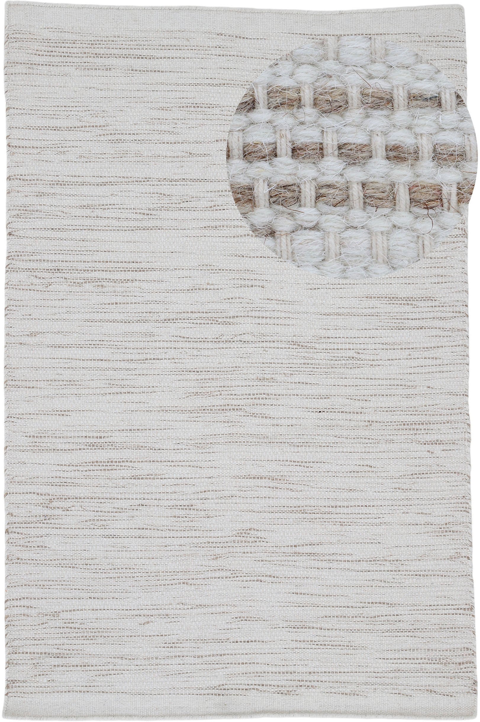 carpetfine Wollteppich »Mona«, rechteckig, Wolle, Wendeteppich aus Wolle/Baumwolle, Wohnzimmer von carpetfine