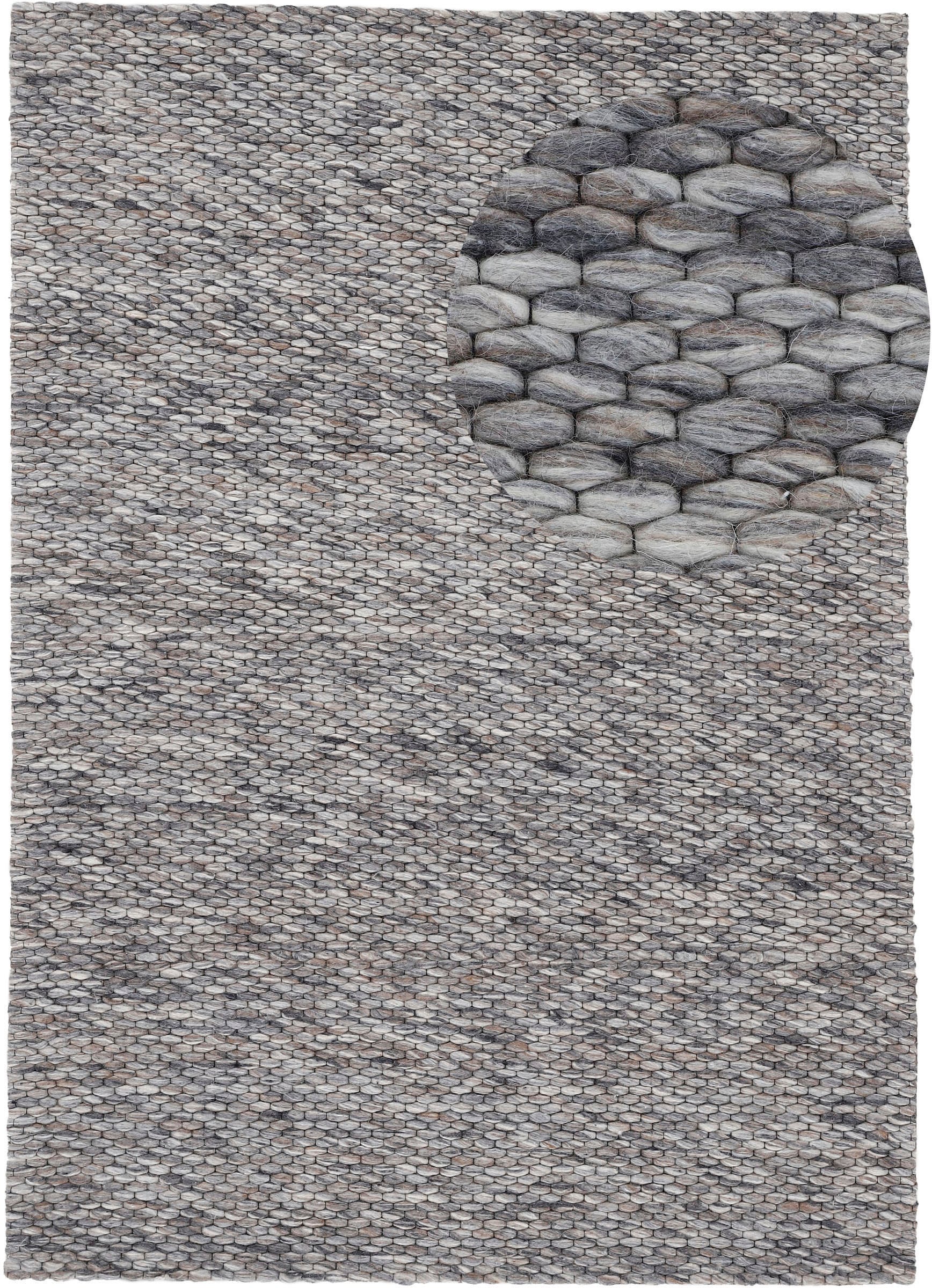 carpetfine Wollteppich »Sina«, rechteckig, Handweb Teppich, reine Wolle, meliert, handgewebt, weich & kuschelig von carpetfine