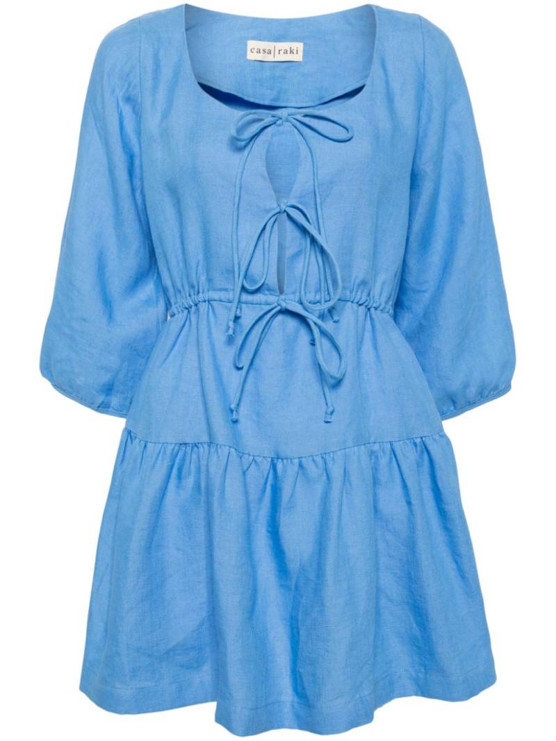 casa raki Lili organic linen dress - Blue von casa raki