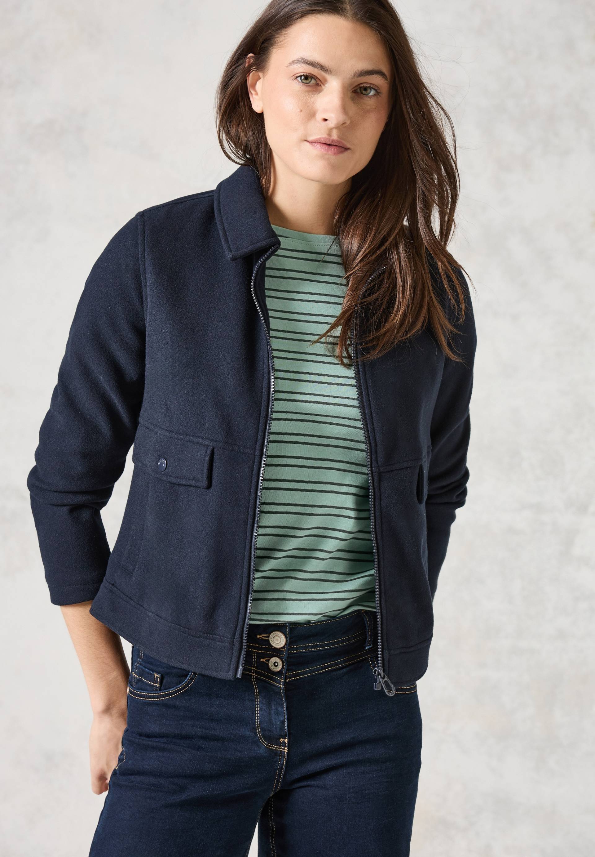Cecil 3/4-Arm-Shirt, gestreift, mit U-Boot-Ausschnitt Cecil 3/4-Arm-Shirt, gestreift, mit U-Boot-Ausschnitt von cecil