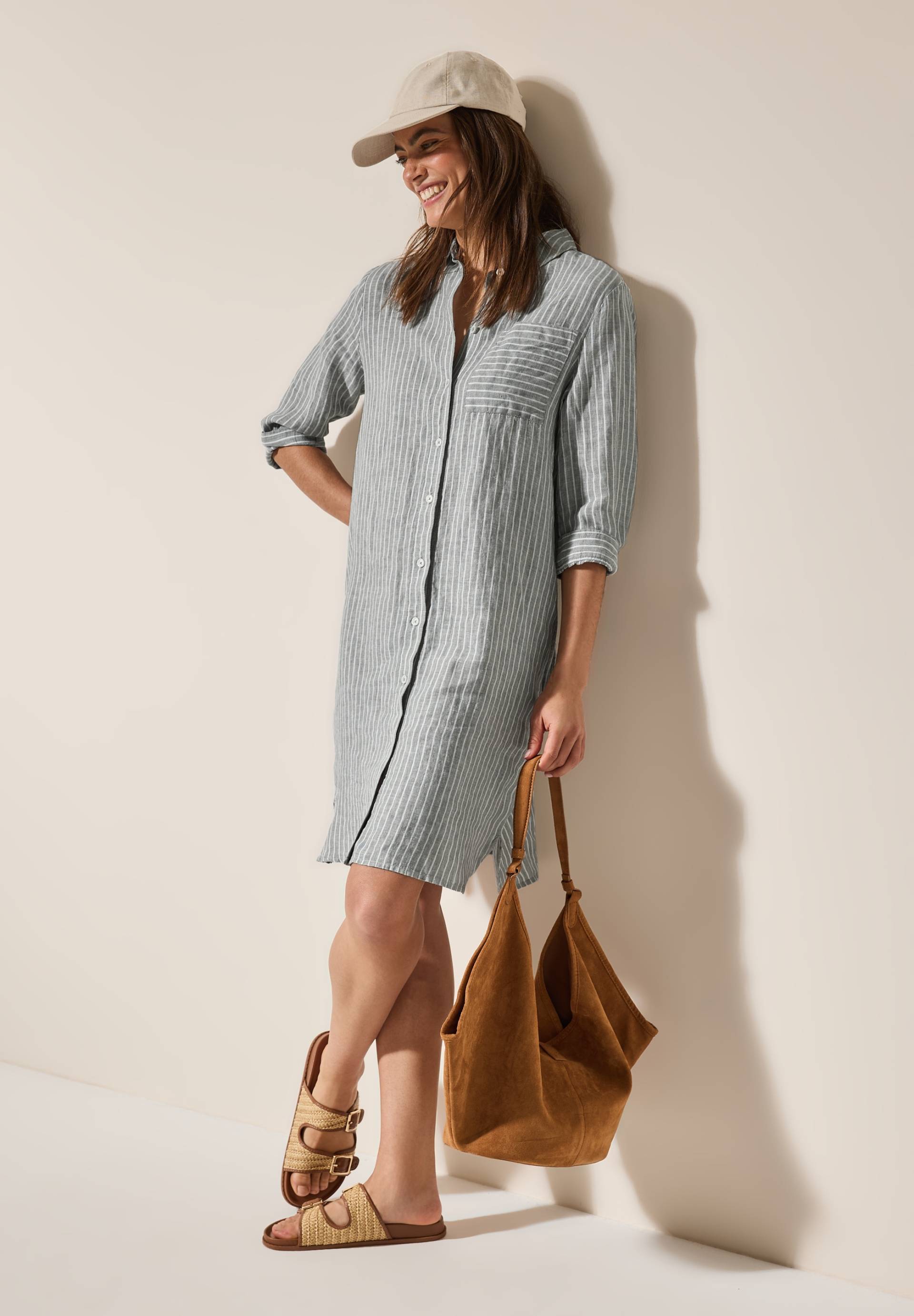 Cecil Blusenkleid, mit 3/4-Arm und im Streifen-Look Cecil Blusenkleid, mit 3/4-Arm und im Streifen-Look von cecil