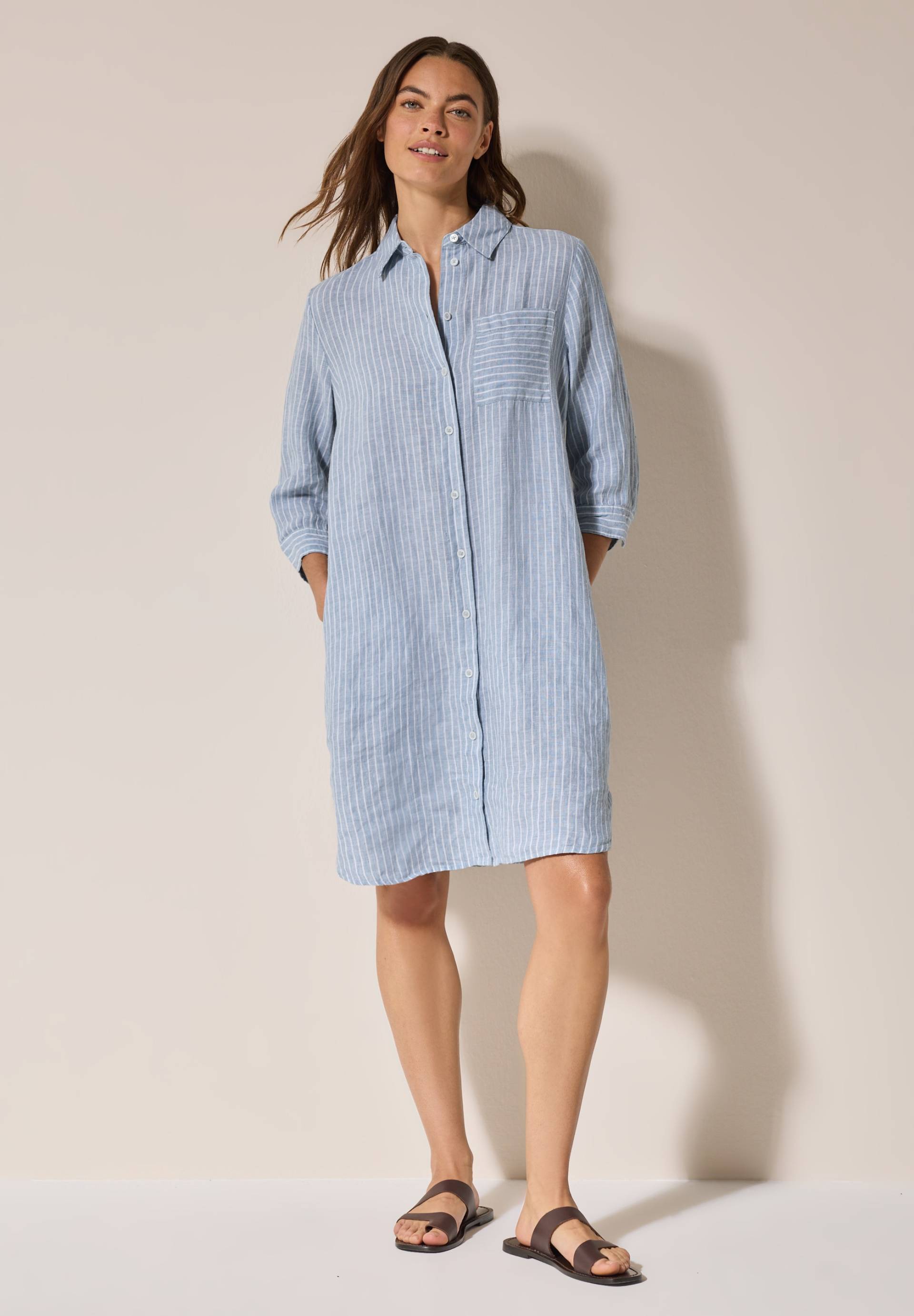 Cecil Blusenkleid, mit 3/4-Arm und im Streifen-Look Cecil Blusenkleid, mit 3/4-Arm und im Streifen-Look von cecil