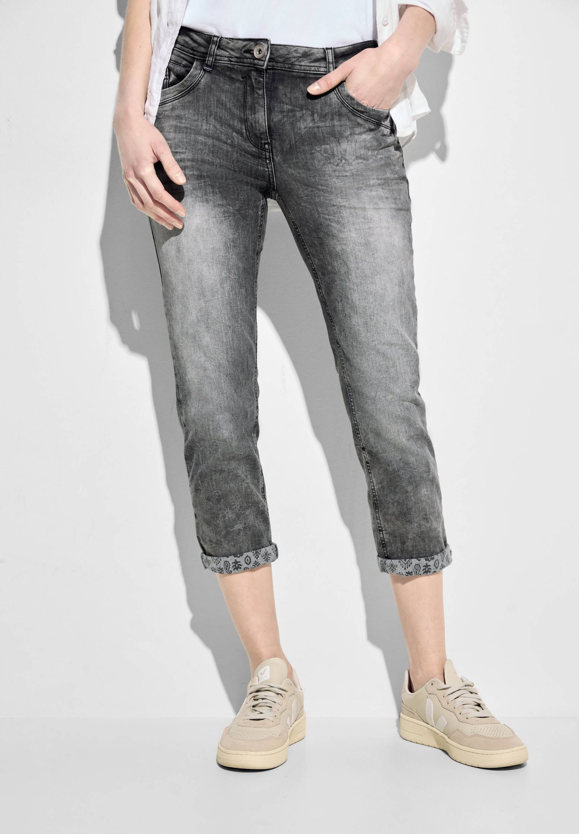 Cecil Boyfriend-Jeans, mit grauer Waschung von cecil