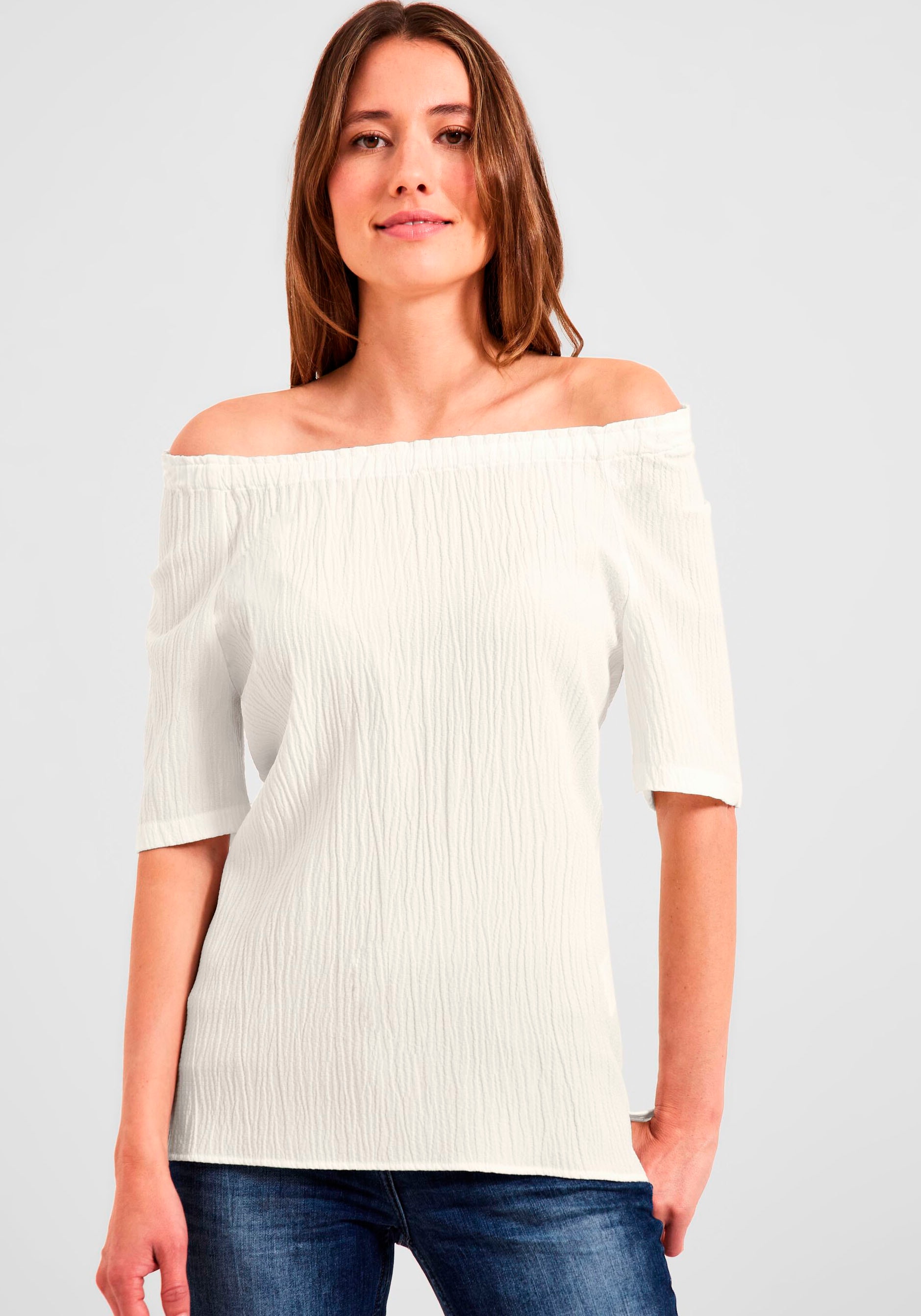 Cecil Crinklebluse, mit gekräuseltem Ausschnitt Cecil Crinklebluse, mit gekräuseltem Ausschnitt von cecil