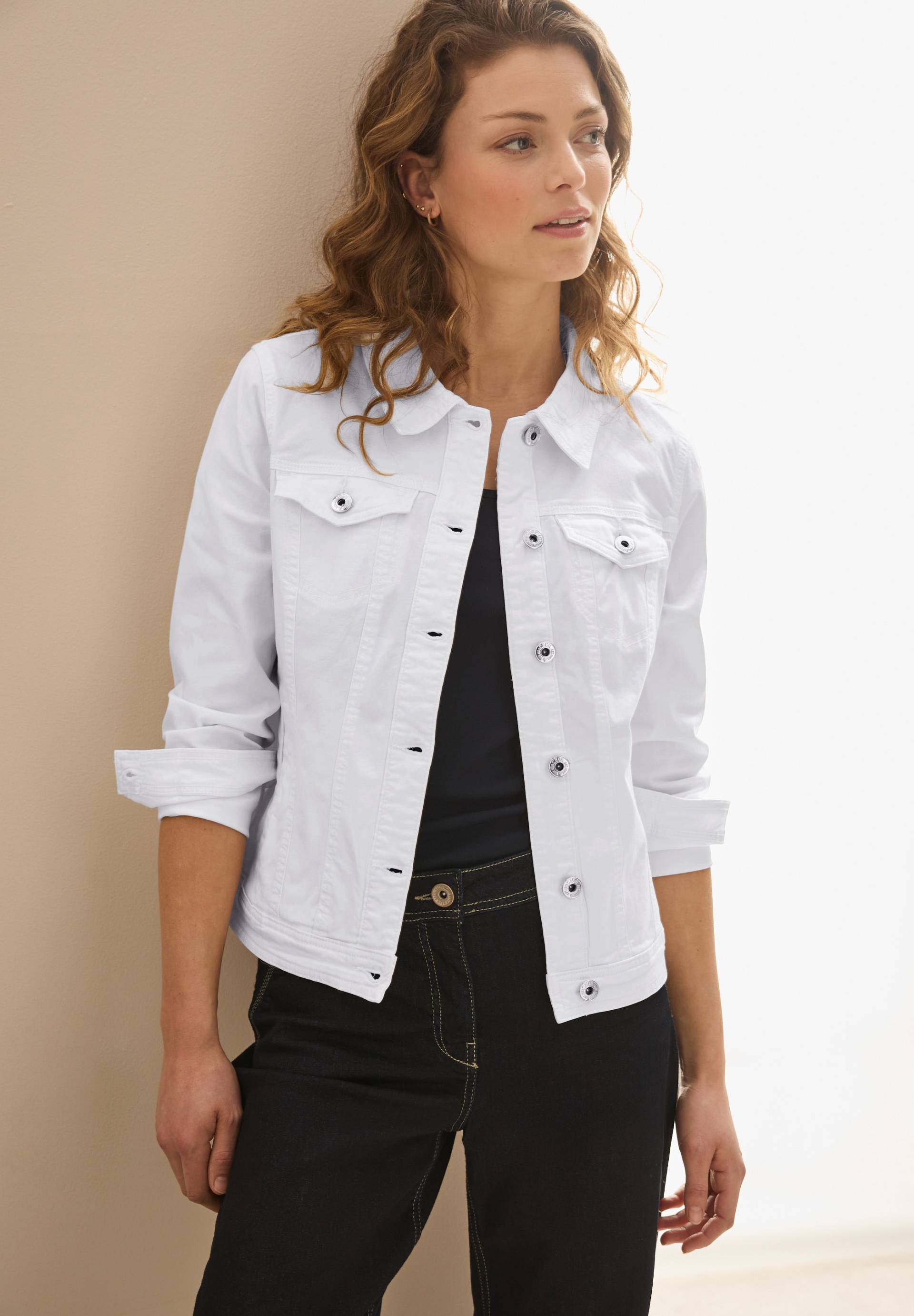 Cecil Jeansjacke, ohne Kapuze, mit Brusttaschen und Knopfleiste Cecil Jeansjacke, ohne Kapuze, mit Brusttaschen und Knopfleiste von cecil
