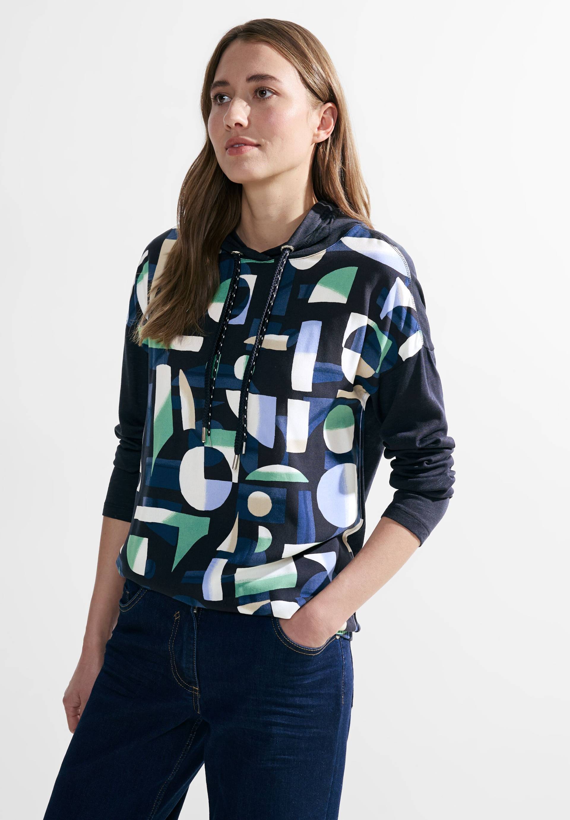 Cecil Kapuzenshirt, mit geometrischem Muster von cecil