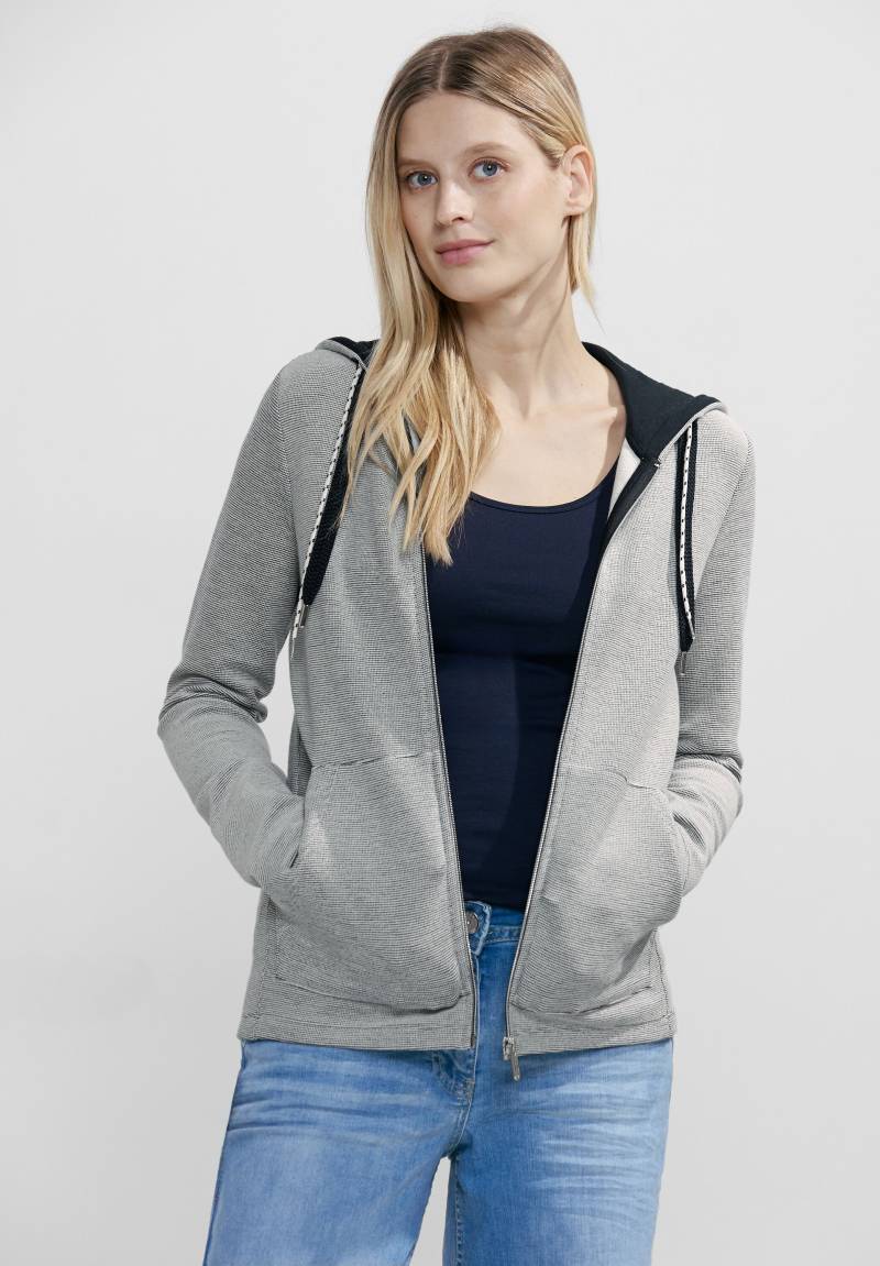 Cecil Kapuzensweatjacke »Stripe Dessin Jacket«, mit Kordeln von cecil