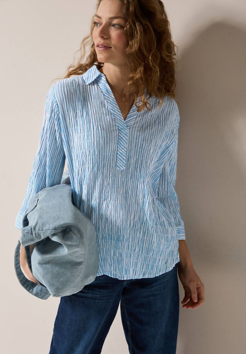 Cecil Klassische Bluse, mit Streifen Seersucker Muster von cecil