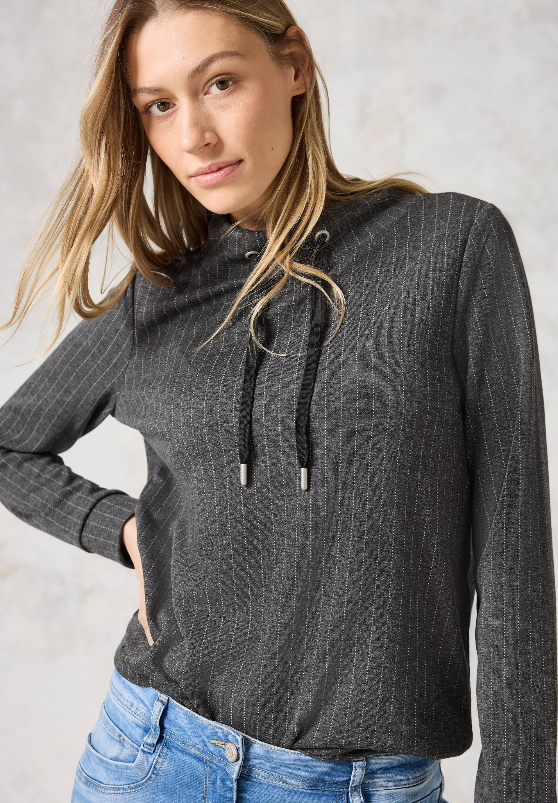 Cecil Langarmshirt, im Nadelstreifen-Look Cecil Langarmshirt, im Nadelstreifen-Look von cecil
