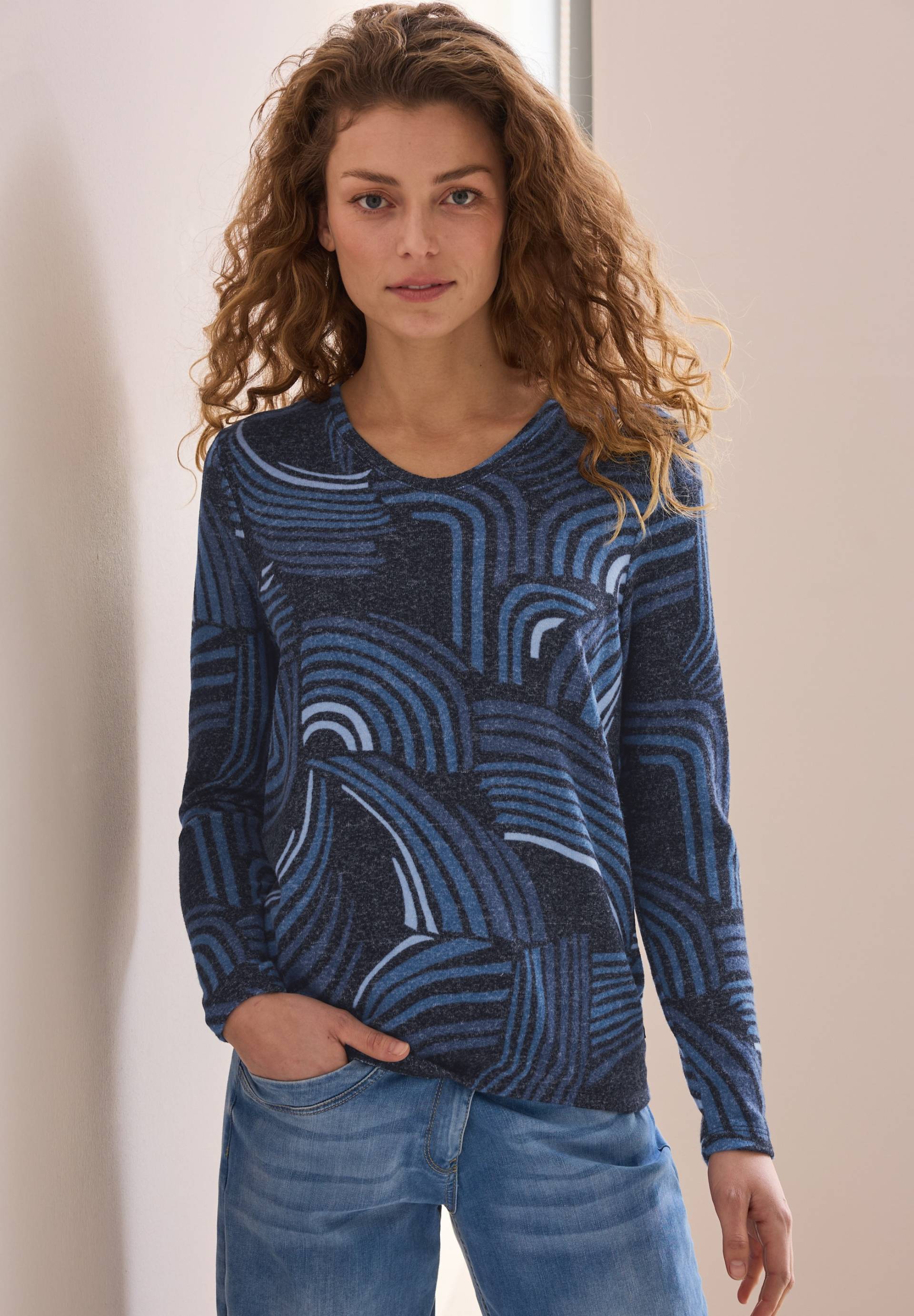 Cecil Langarmshirt, mit All-Over Print Cecil Langarmshirt, mit All-Over Print von cecil