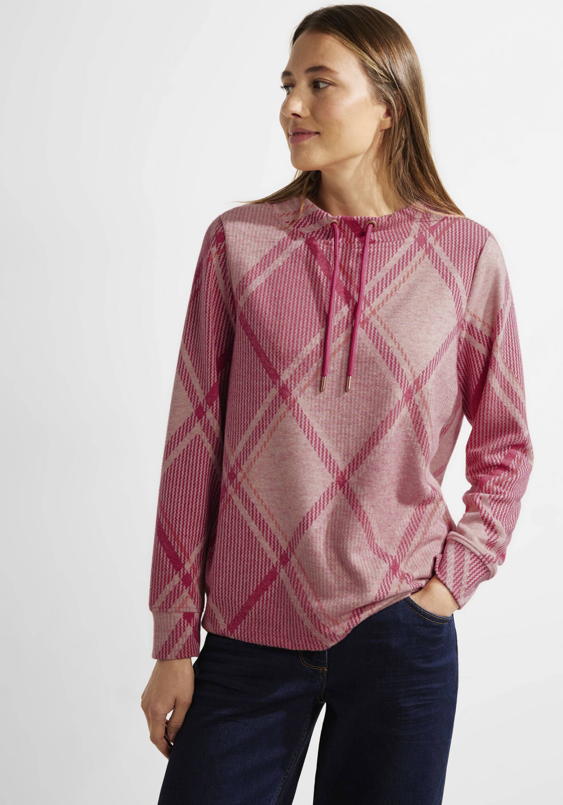 Cecil Langarmshirt »Jacquard Langarmshirt«, mit Karo-Muster Cecil Langarmshirt »Jacquard Langarmshirt«, mit Karo-Muster von cecil