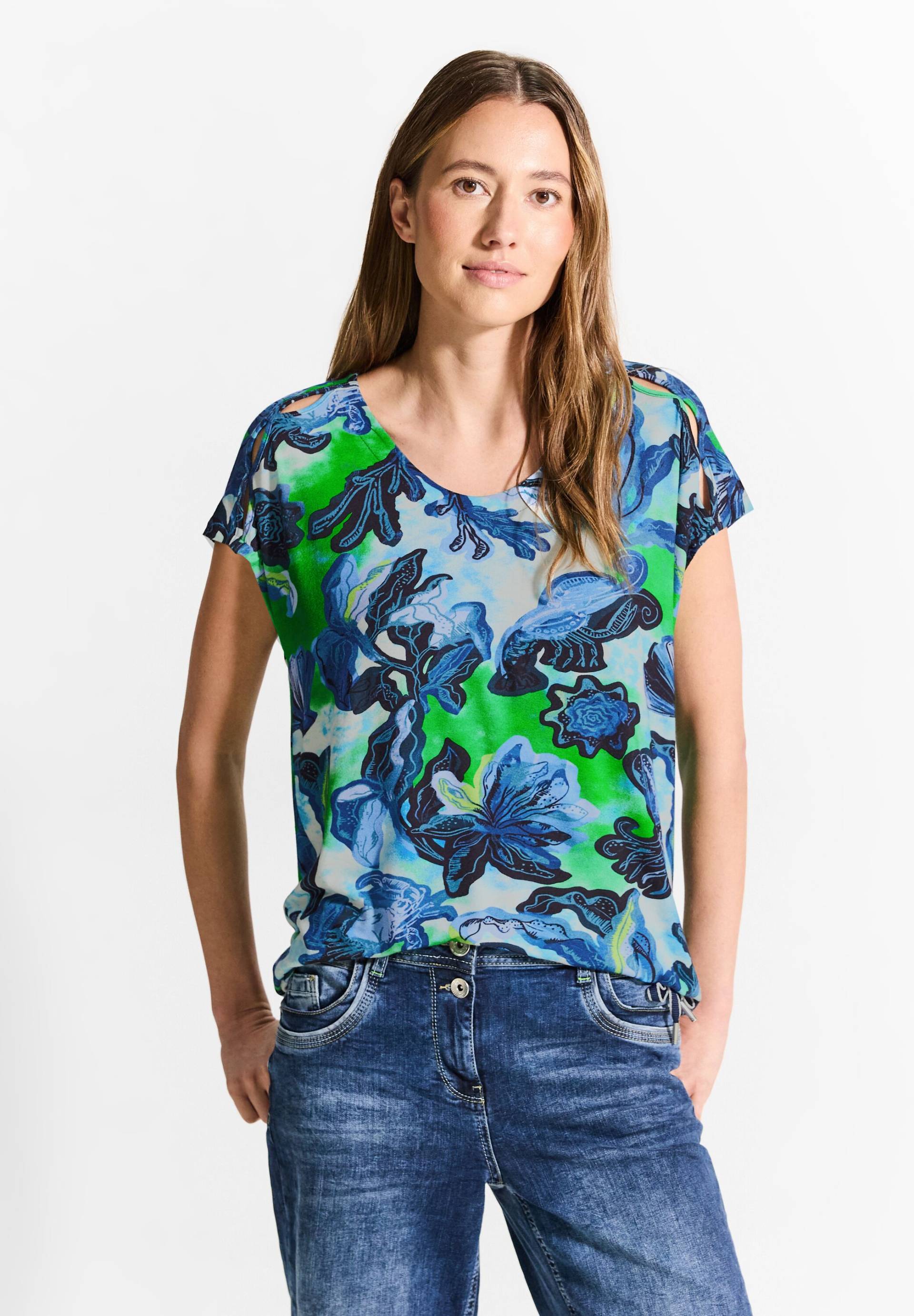 Cecil Print-Shirt, mit Cut-Out und Allover-Print von cecil