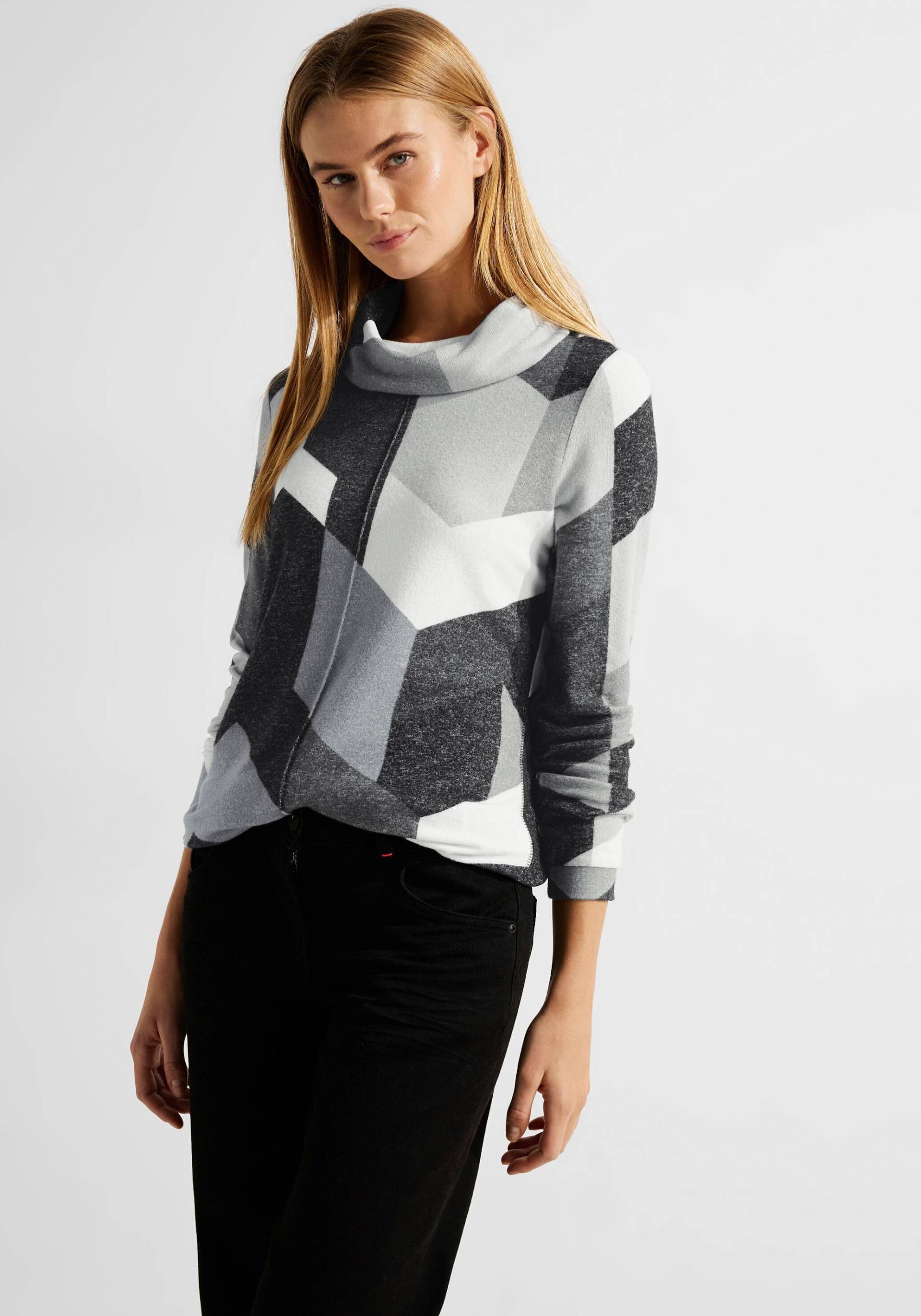 Cecil Rollkragenpullover, mit geometrischem Muster von cecil