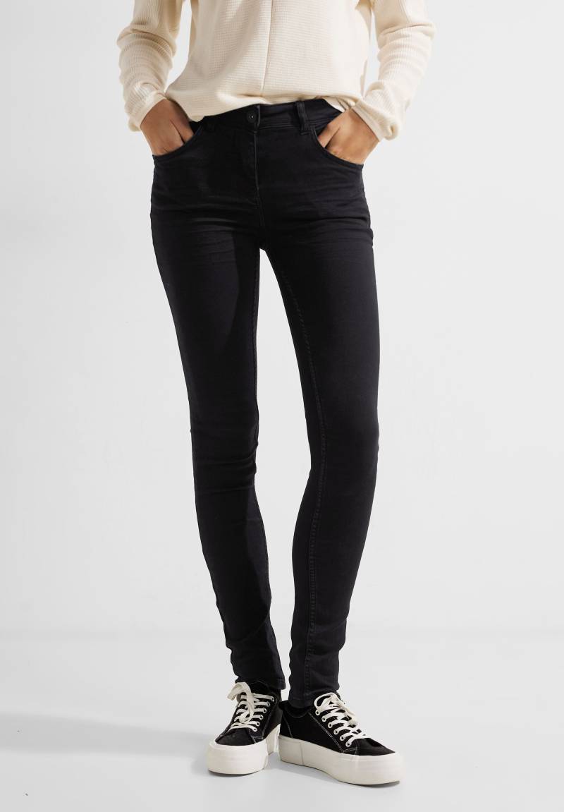 Cecil Slim-fit-Jeans »Slim Fit Jeans Style Vicky«, Leichter Glanz, dunkle Waschung von cecil