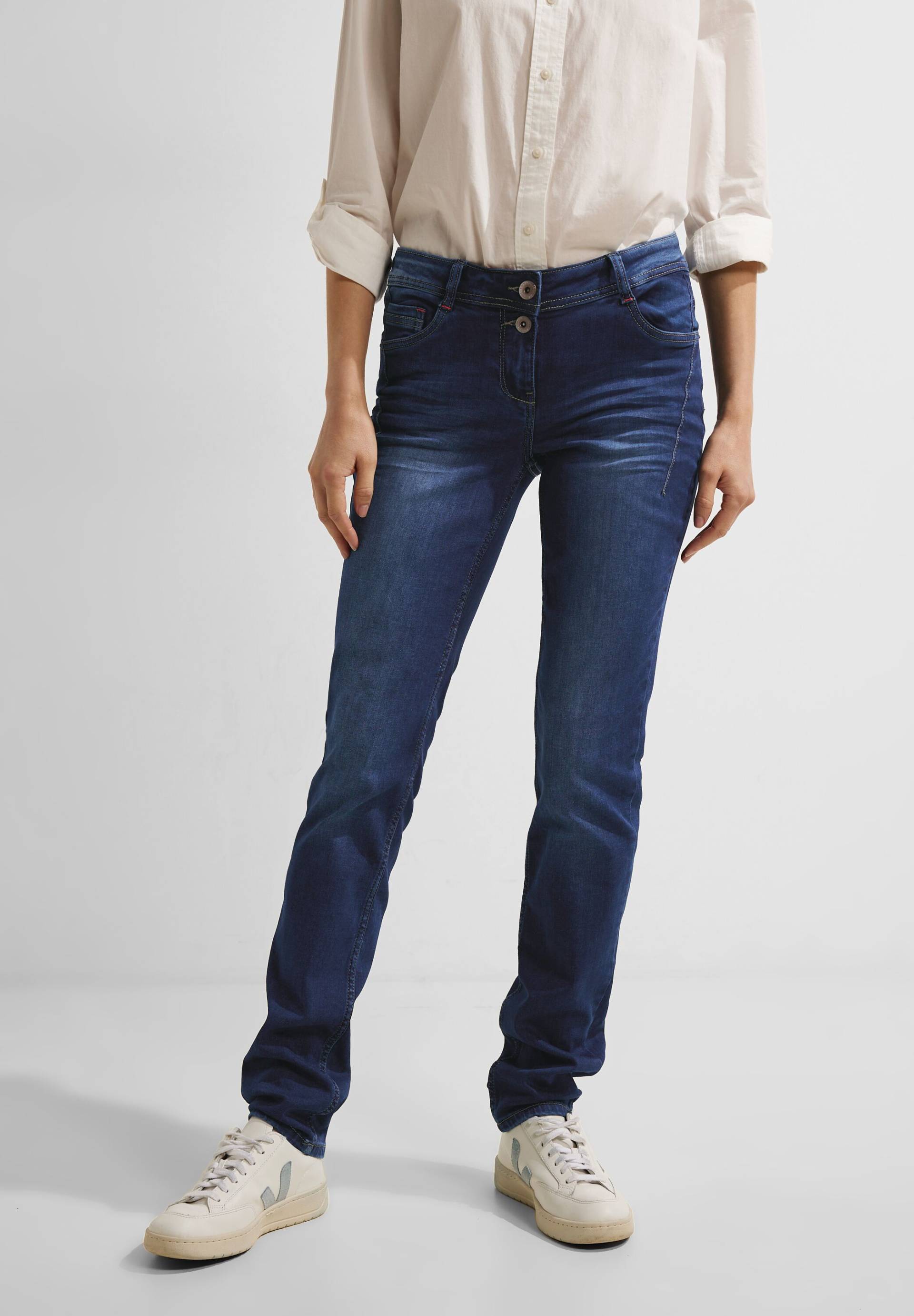 Cecil Slim-fit-Jeans »Style Scarlett Mid Blue«, 4-Pocket-Style von cecil