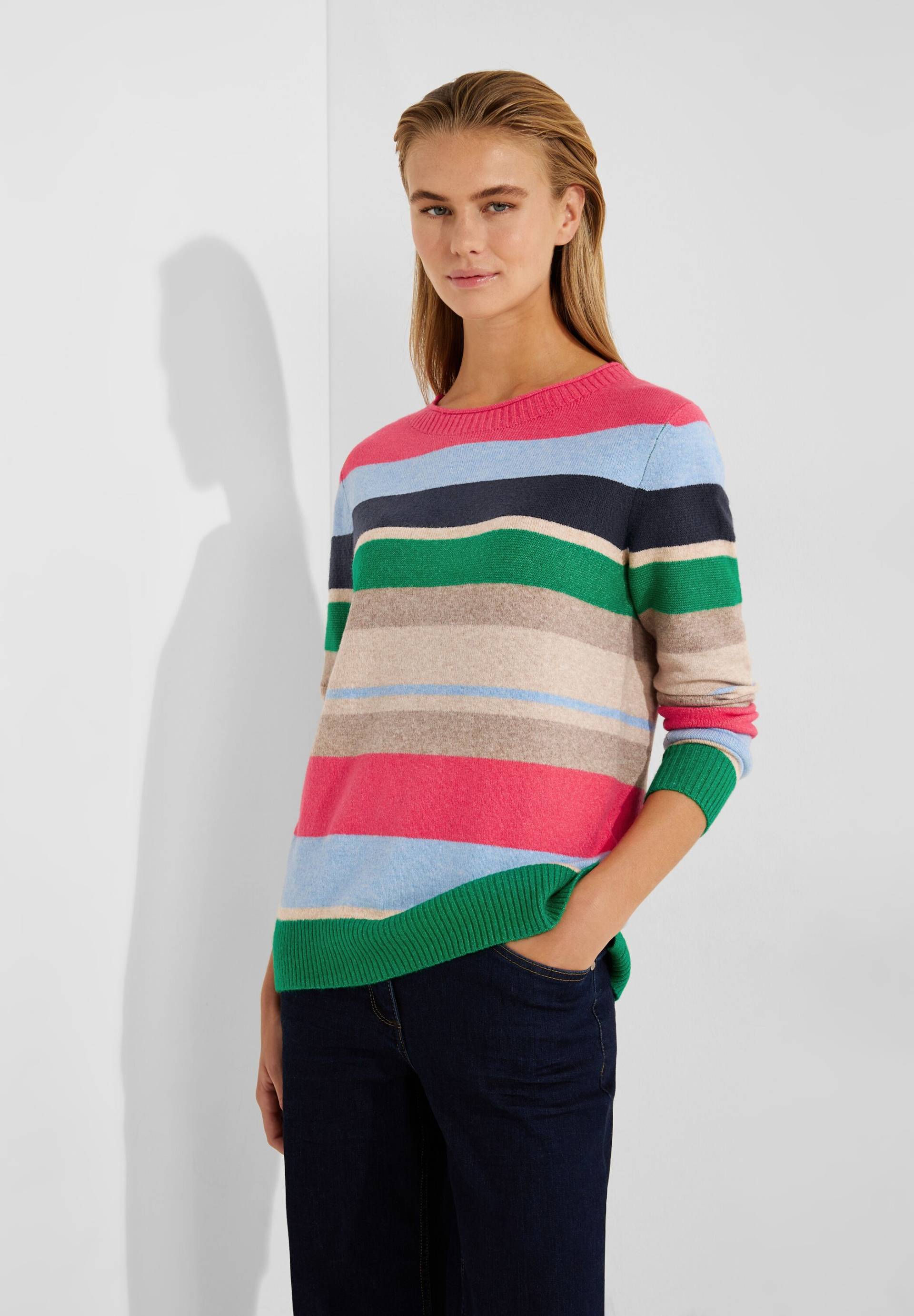 Cecil Strickpullover »Cosy Streifenpullover«, Multicolor-Streifenmix von cecil